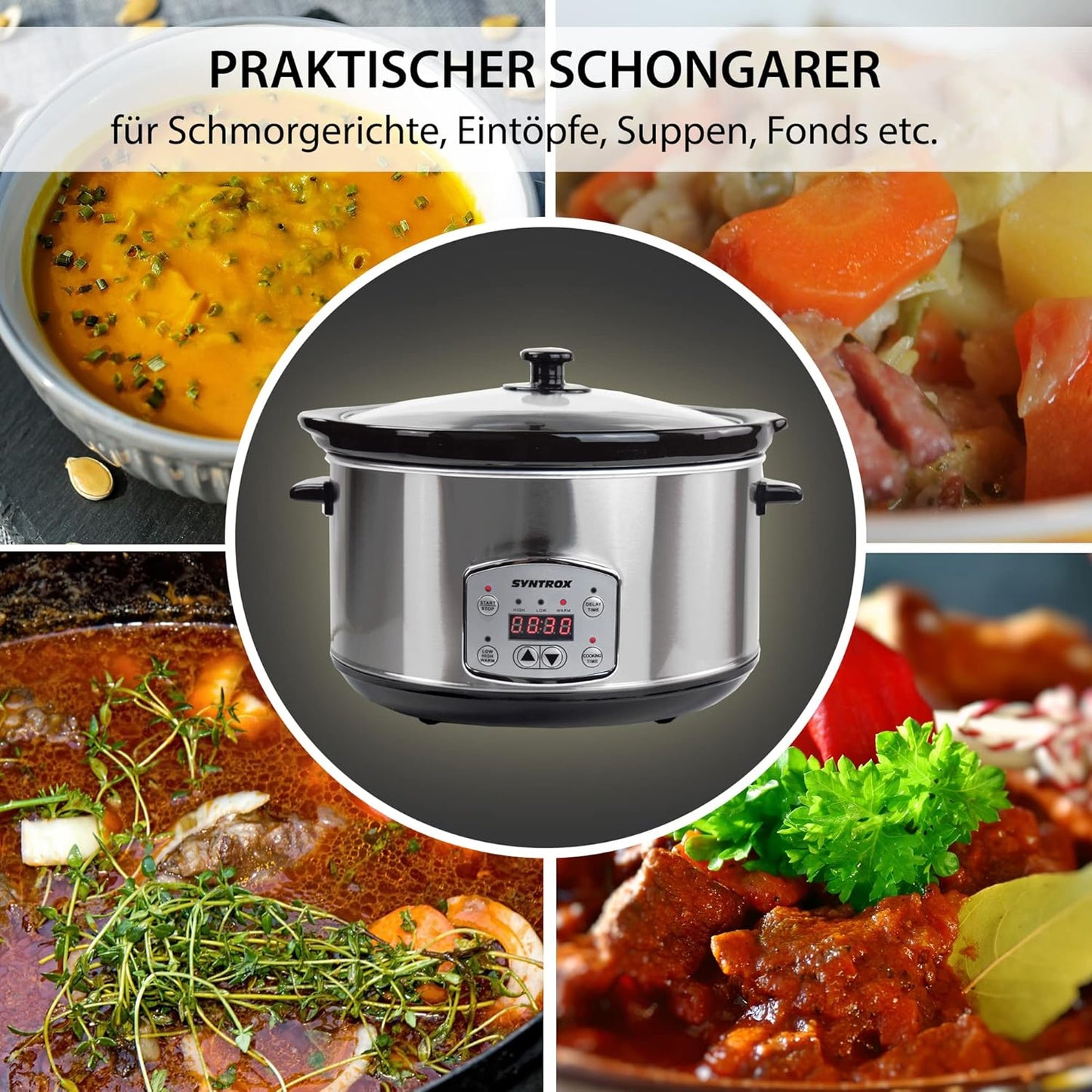 Slow Cooker mit Warmhaltefunktion