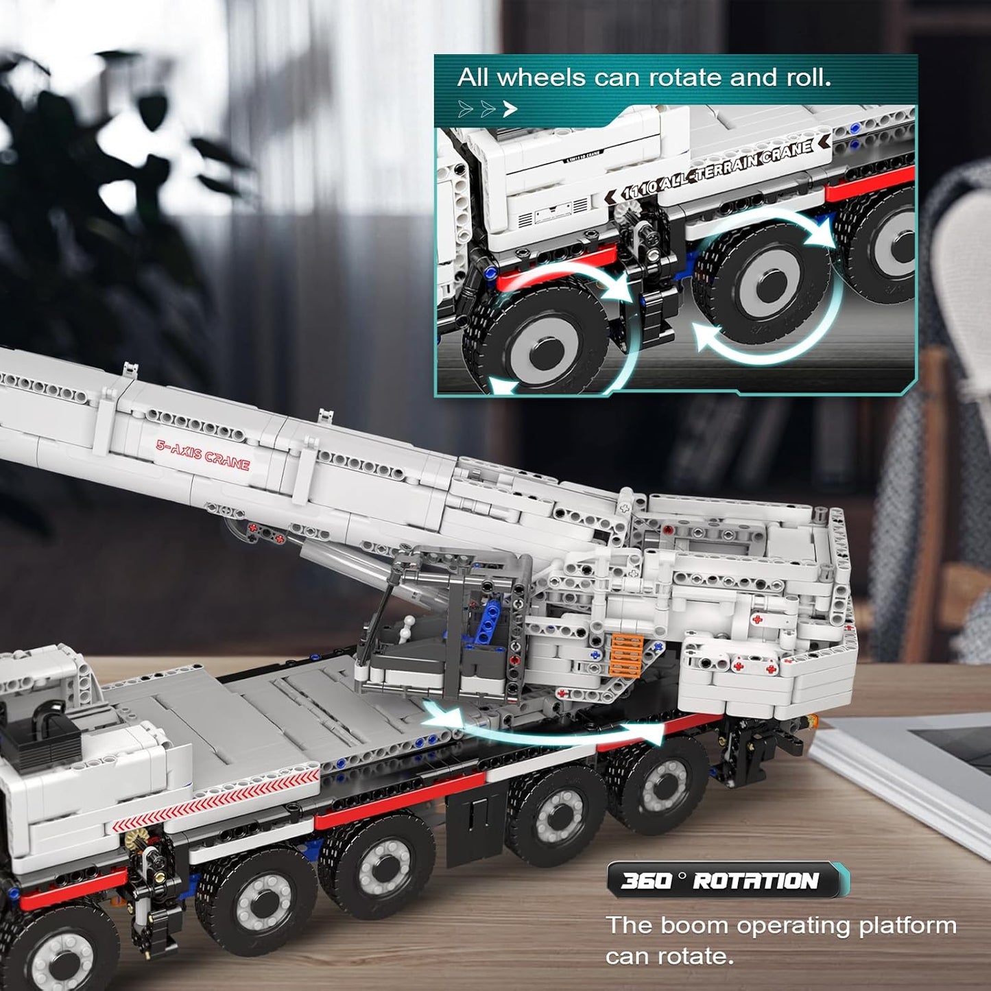 Technik Kran Modellbausatz mit Fernbedienung, WX17075