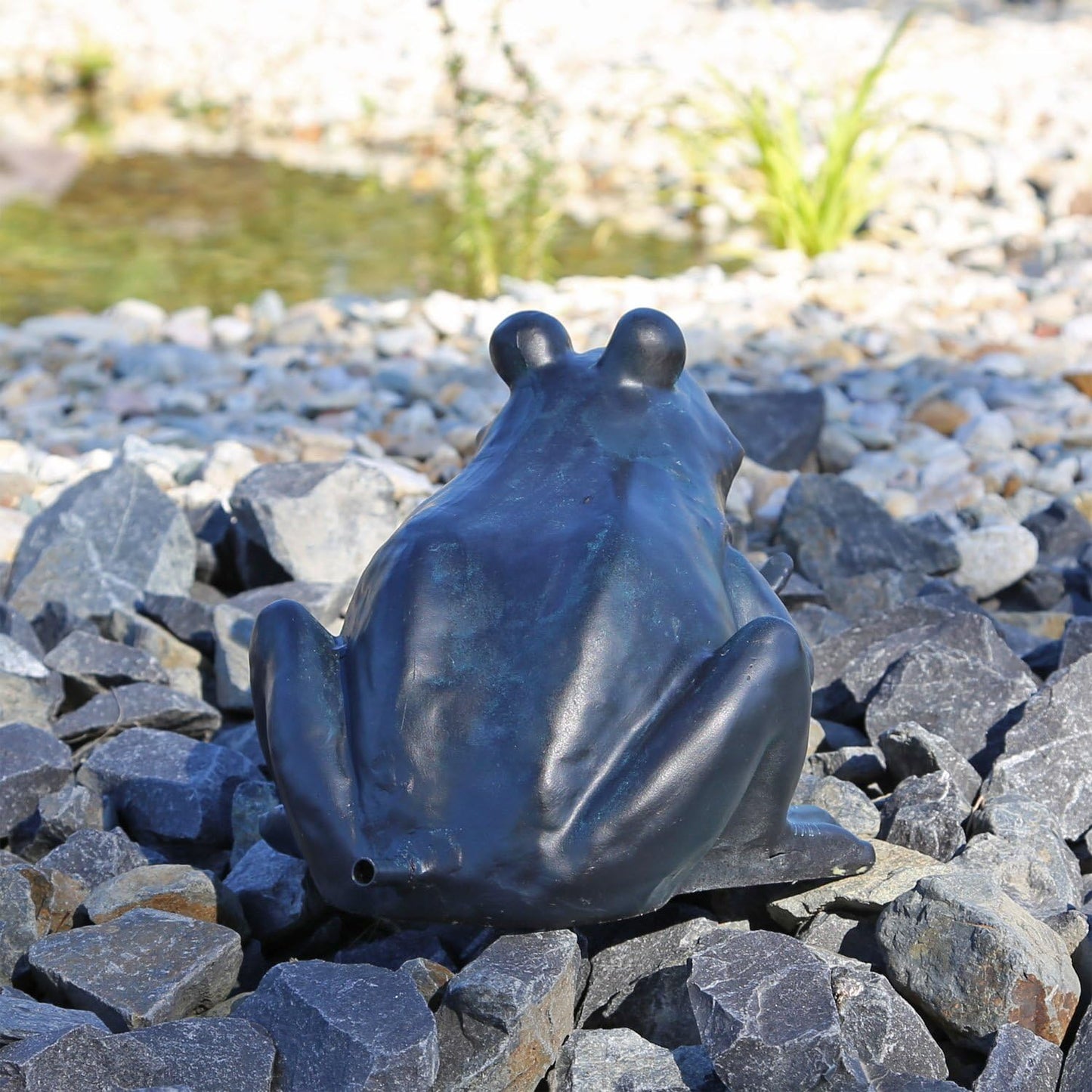 Wasserspeier Frosch NSP9 für Gartenbrunnen, ohne Pumpe Frosch 1