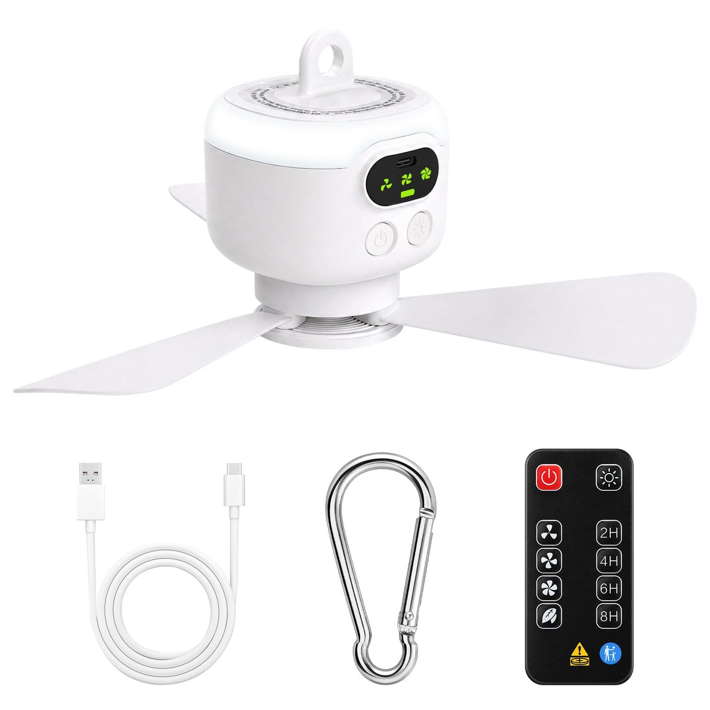 Mini Deckenventilator mit Beleuchtung und Timer