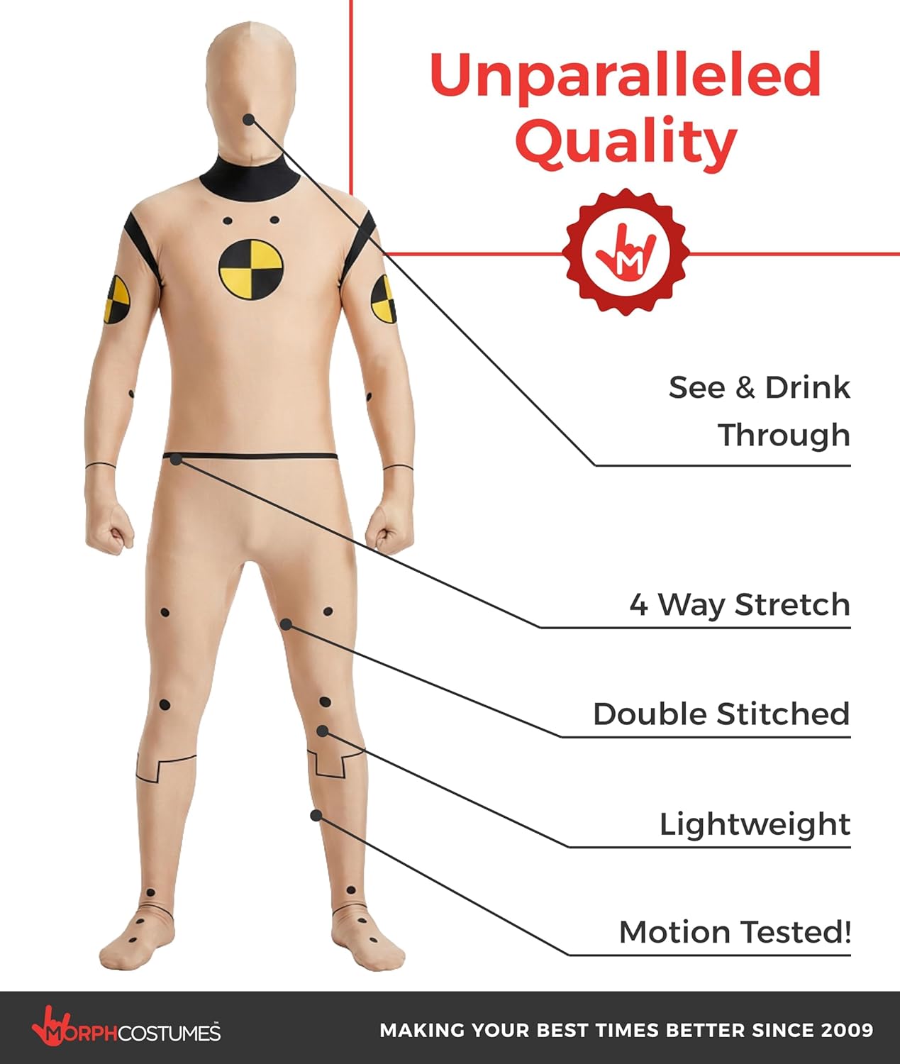 Crash Test Dummy Kostüm, XXL
