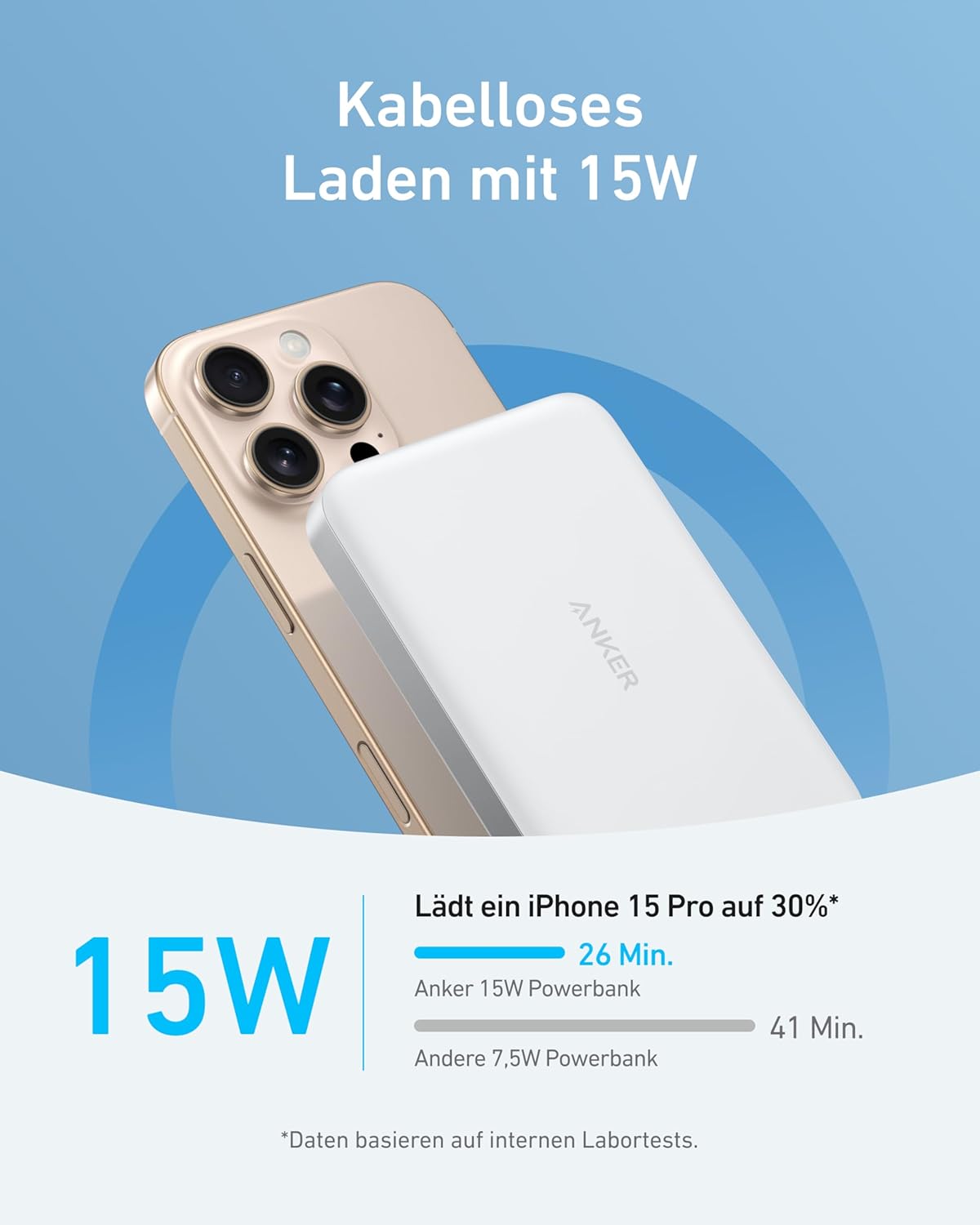 MagGo Slim Quick Charger Powerbank, Weiss