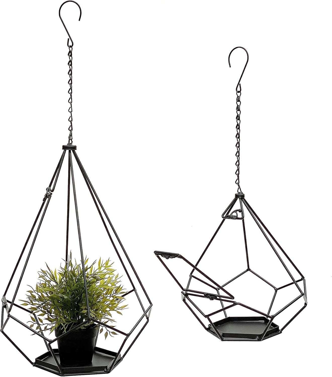 2-teiliges Blumenampel-Set, 6-eckig, 96075