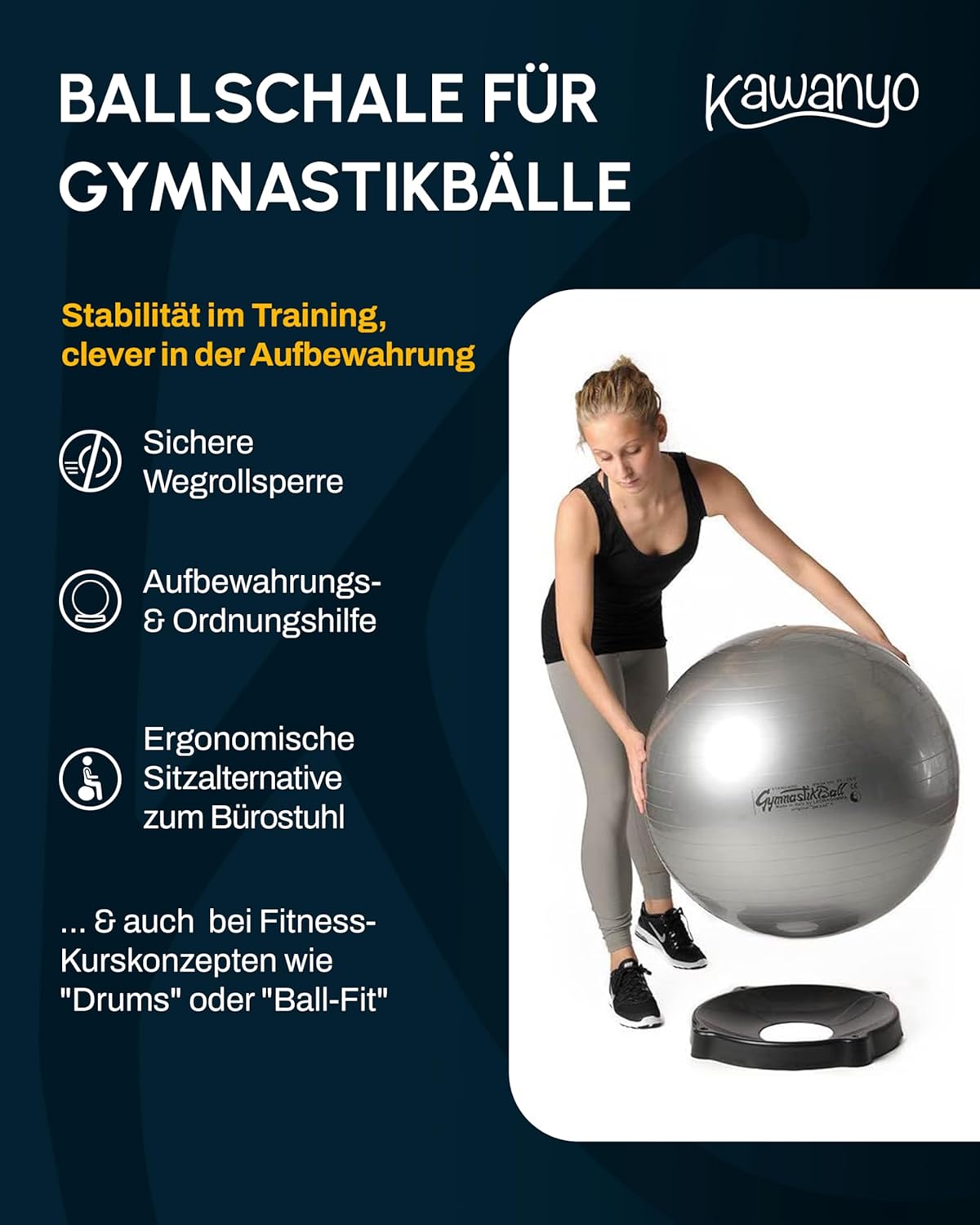 Gymnastikball-Halterung