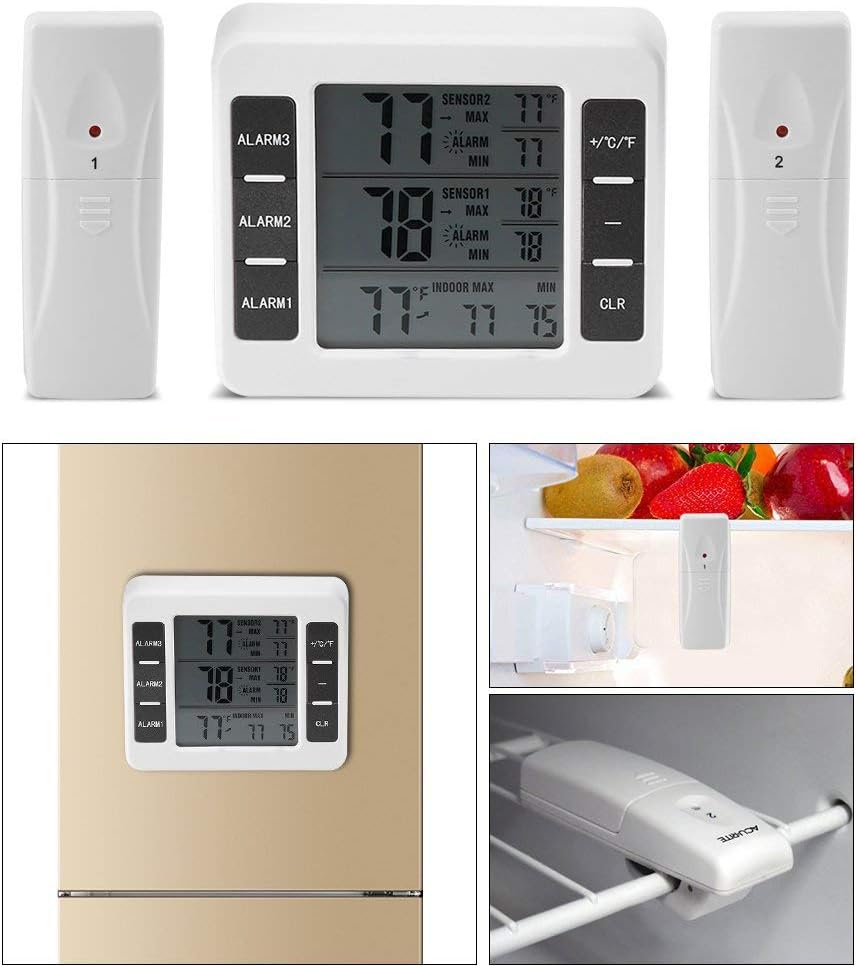 Digitales Kühlschrank- und Gefrierschrank-Thermometer mit LCD