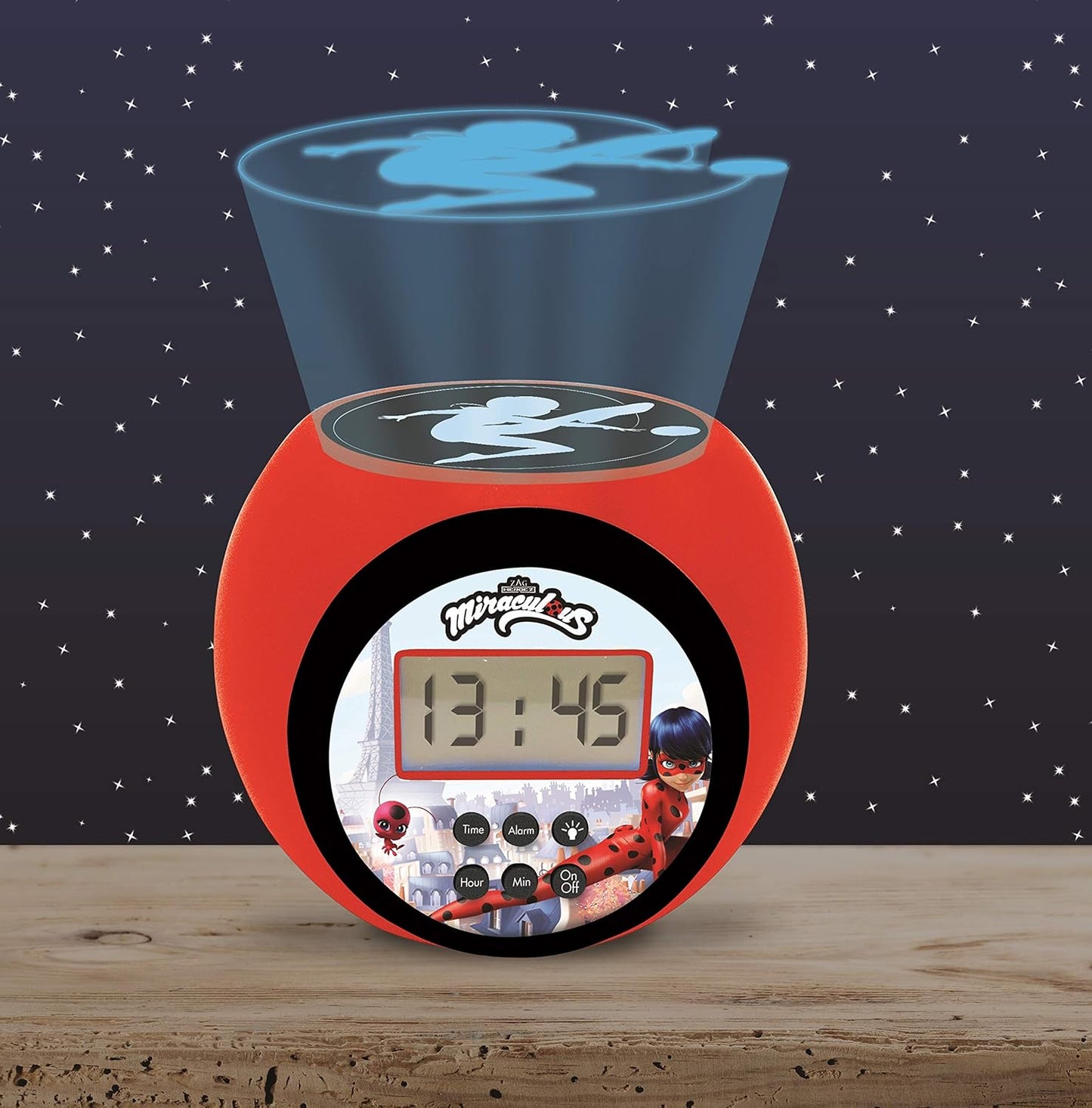 Miraculous Projektionswecker mit Nachtlicht und Timer, Miraculous