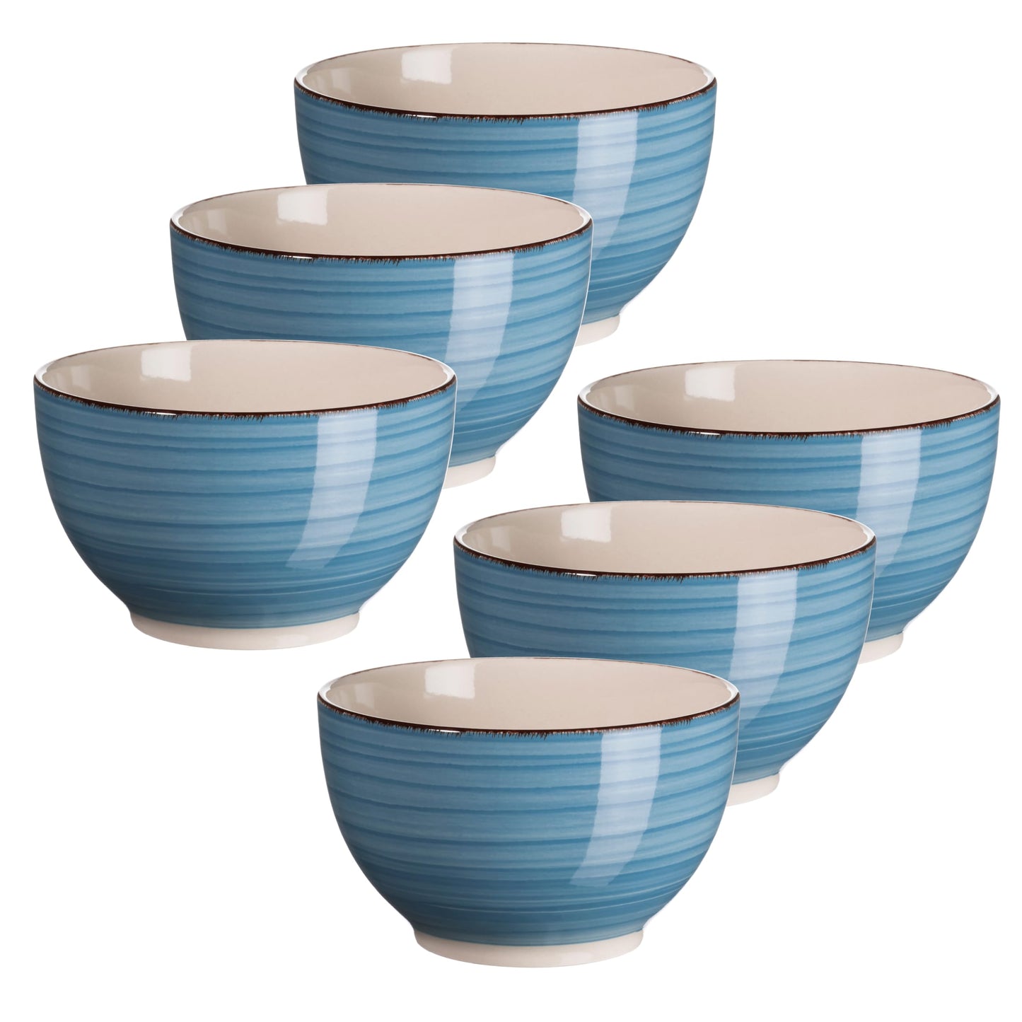 6-teiliges Müslischalen-Set Lumaca, Dunkelblau