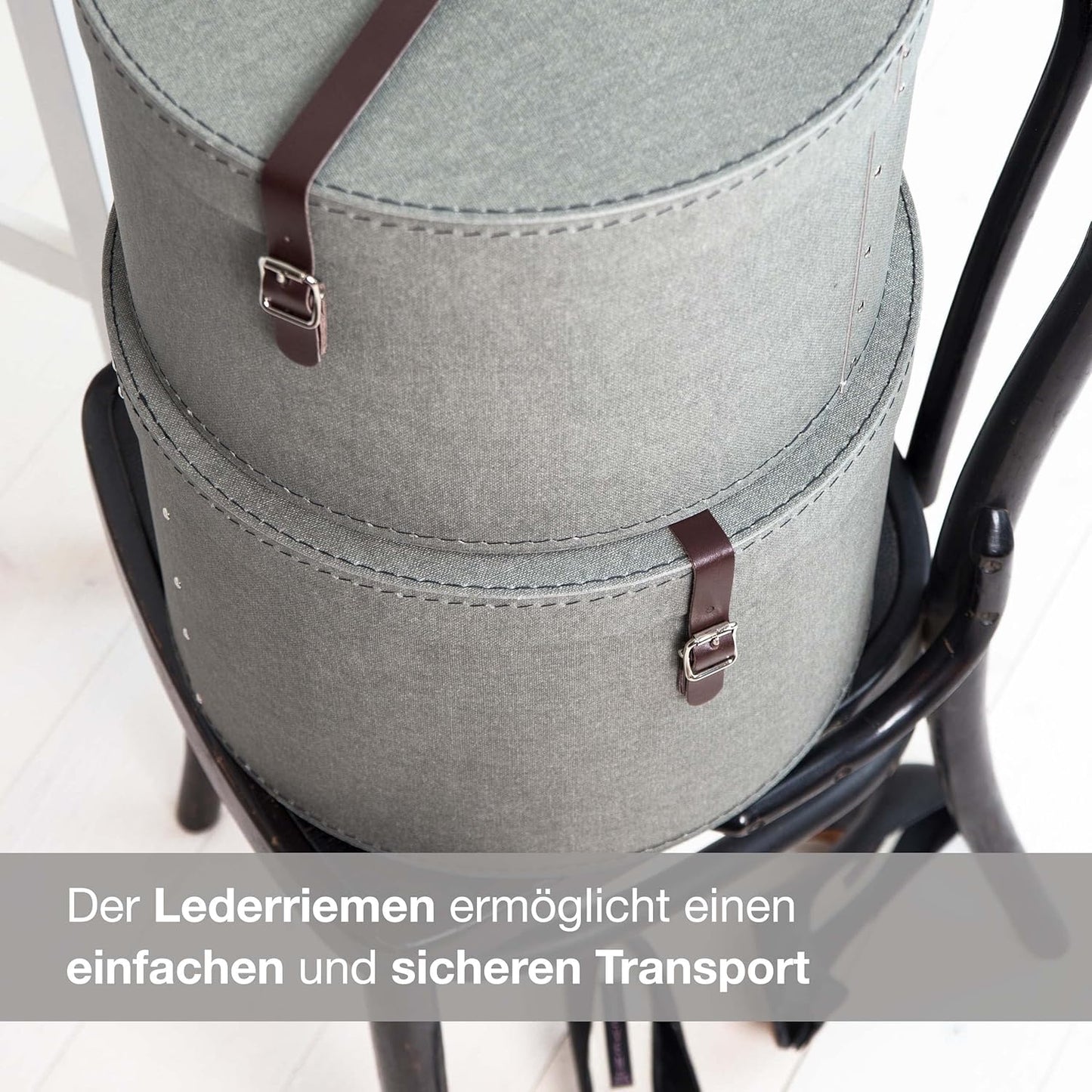 2 x Aufbewahrungsboxen mit Deckel, Grau