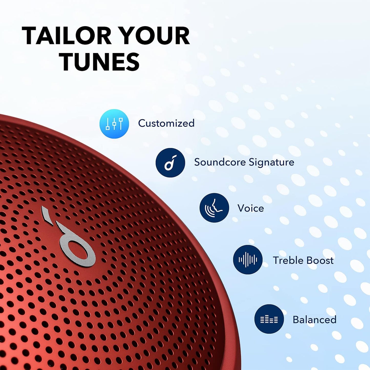 Anker Mini 3 - Bluetooth-Lautsprecher, red