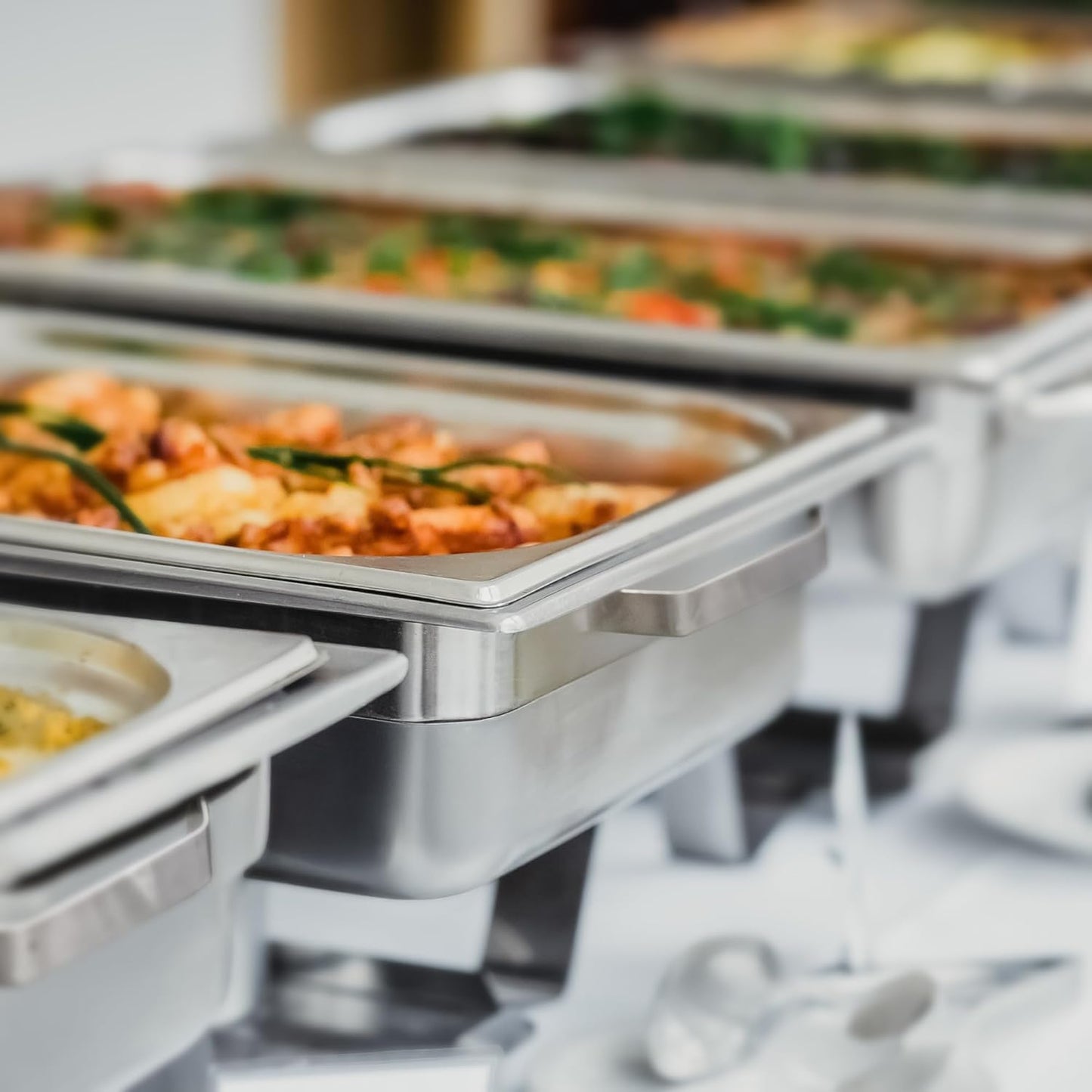 Chafing Dish Set für Buffets, Nancy (1x 1/2 GN + 2X 1/4 GN-Behälter)