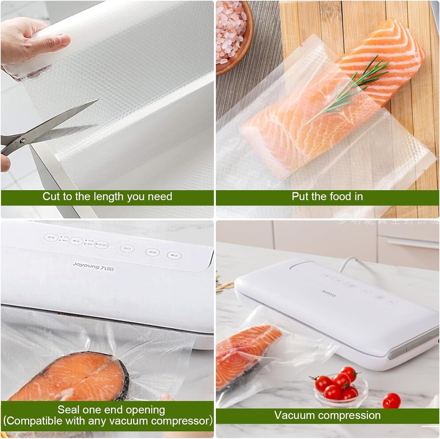 Vakuumierbeutel Rollen-Set, 30cm*600cm-4 Rollen