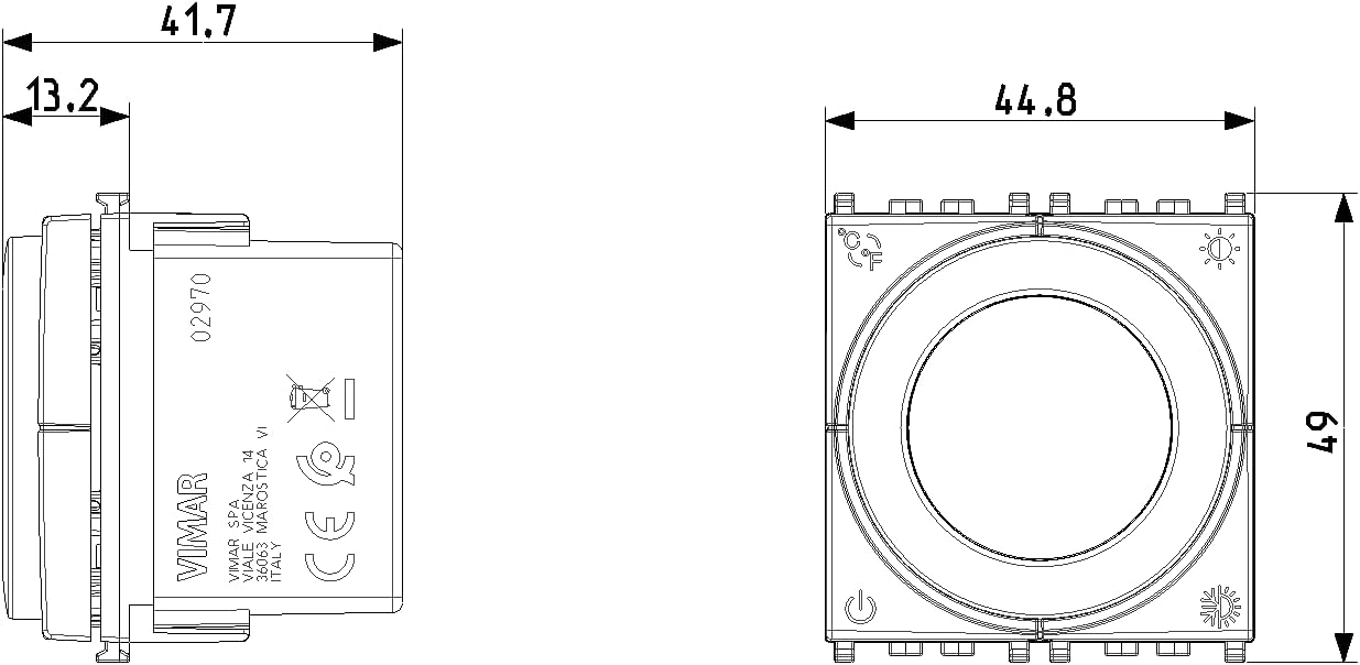 Programmierbarer Thermostat 02970 mit Drehregler