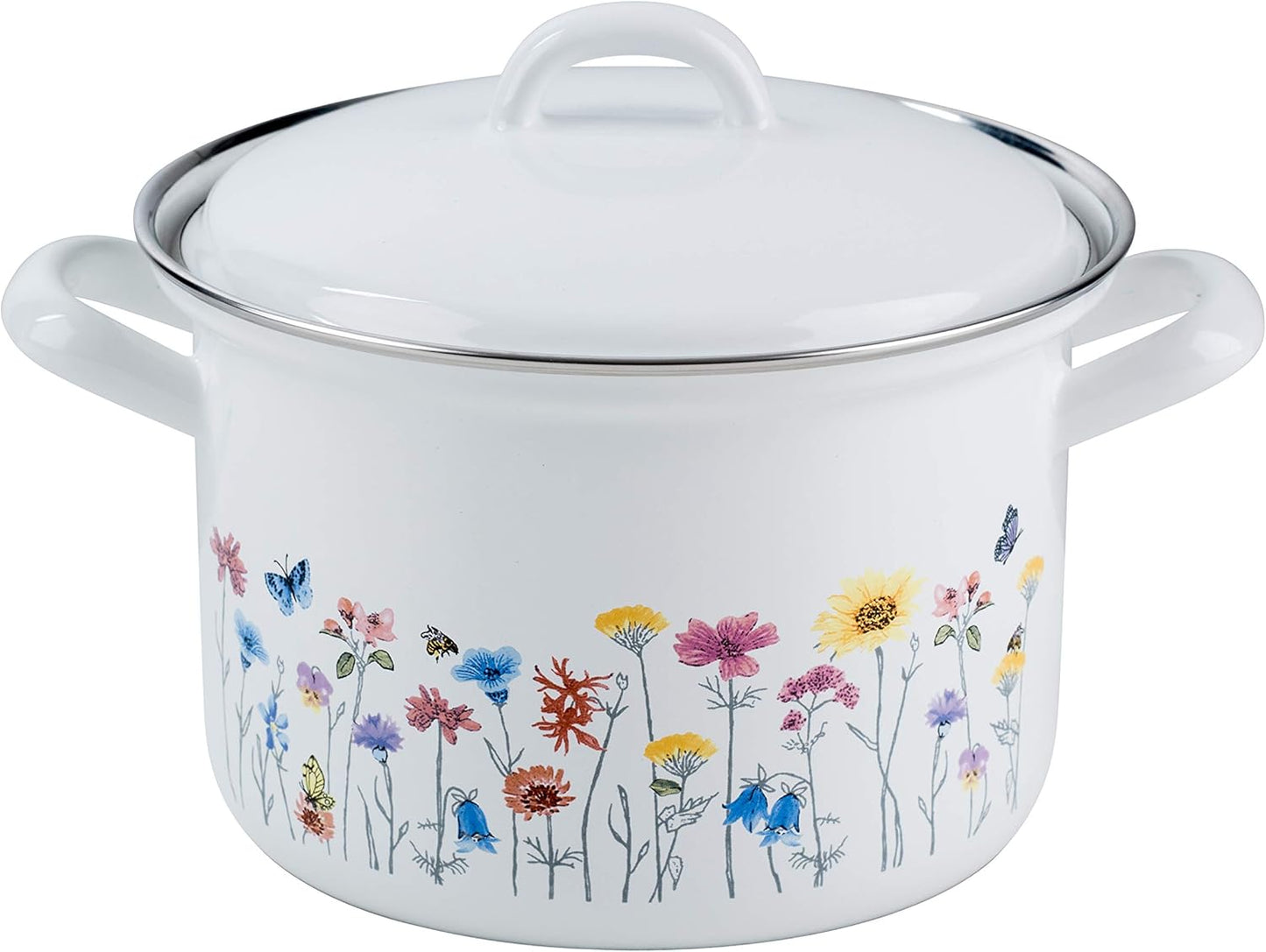 Fleischtopf mit Deckel, Flora