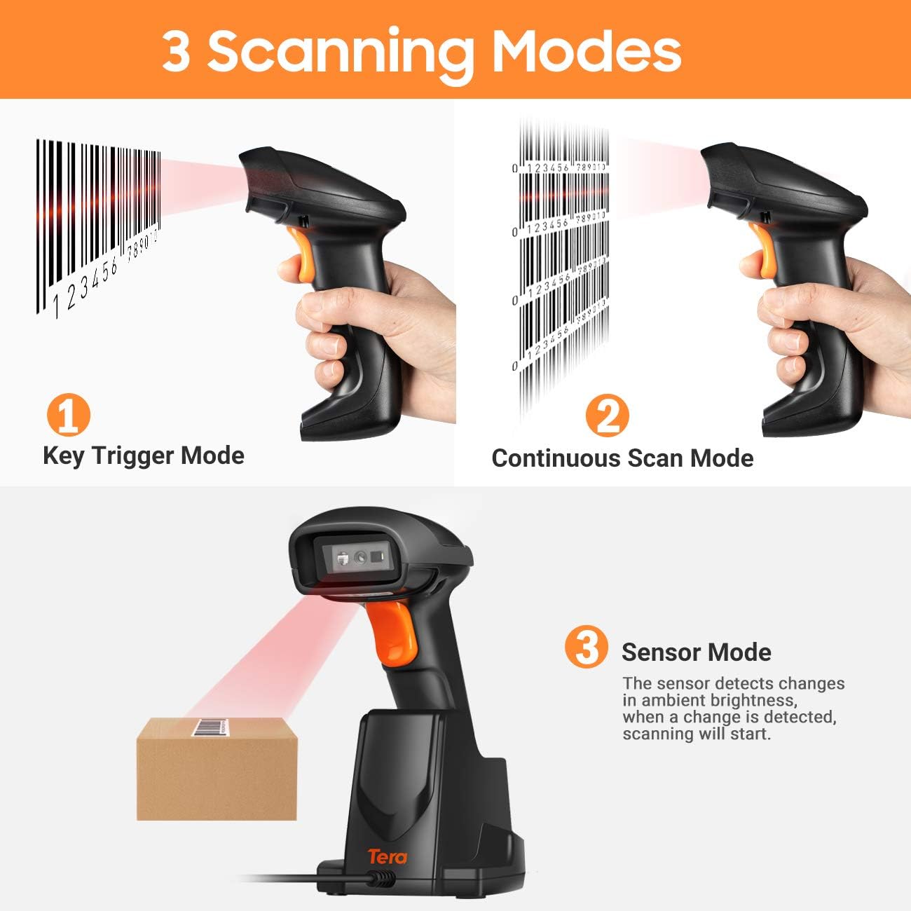 Pro Extreme Barcodescanner HW0007, Orange