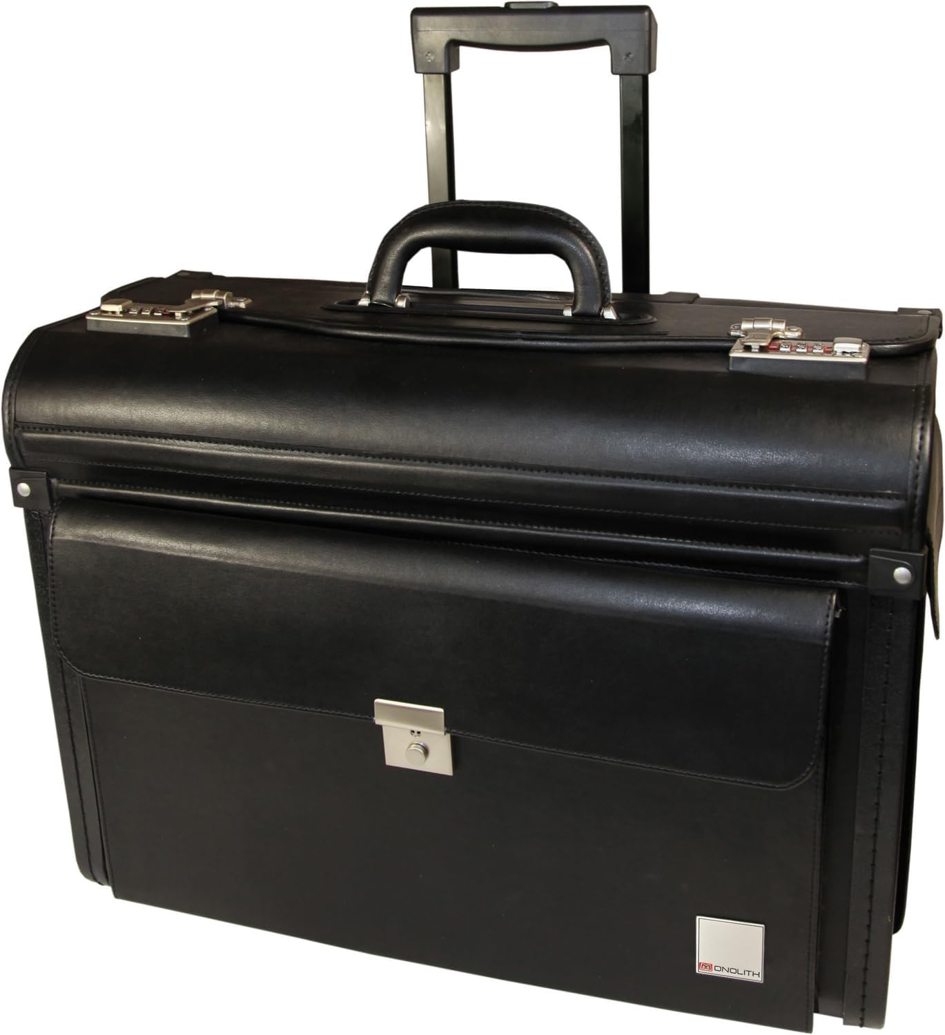 Pilotenkoffer Trolley mit Zahlenschloss und Laptopfach, Pilotenkoffer Trolley Kunstleder, Schloss