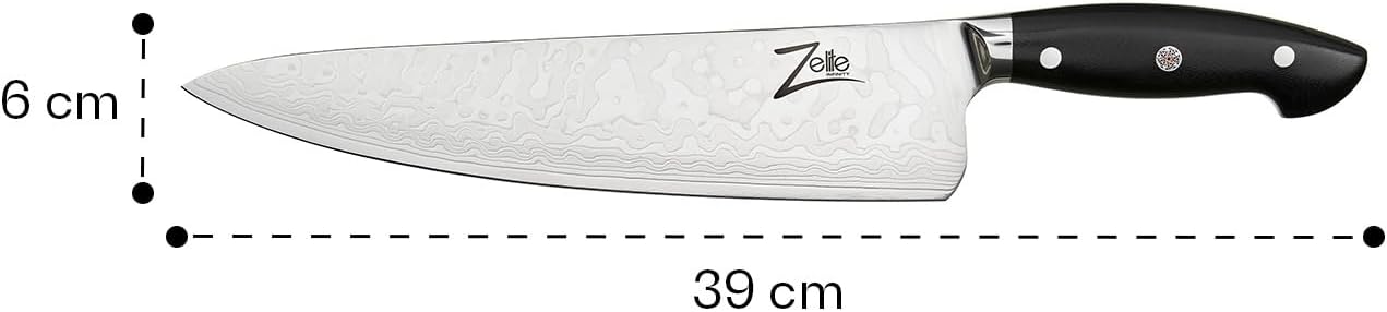 Küchenmesser mit Lederetui, 10"