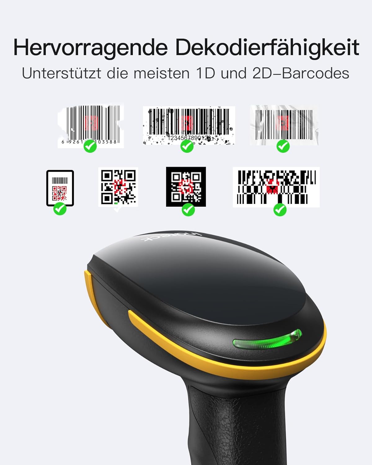Kabelloser 2D-Barcode-Scanner BCST-23, 2D
