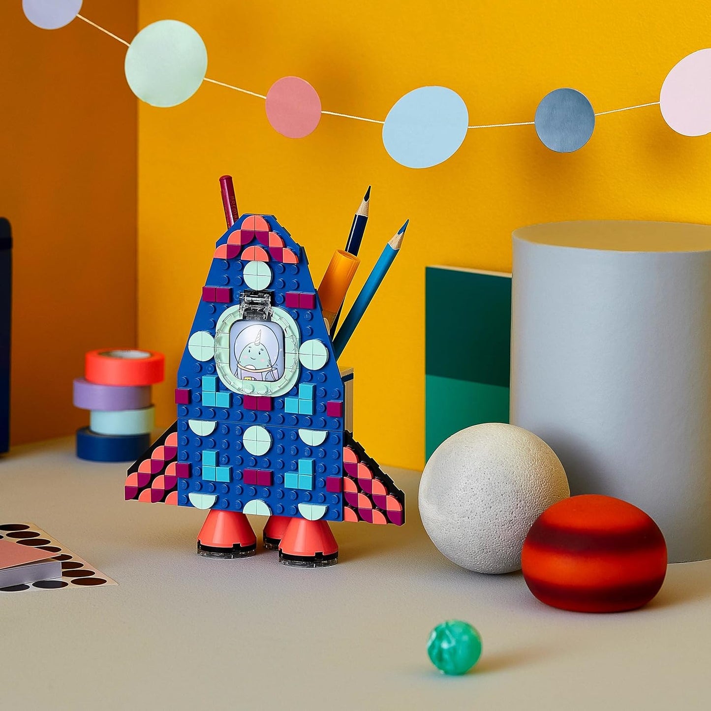 Raketen Stiftehalter Bastelset für Kinder, Normale Verpackung