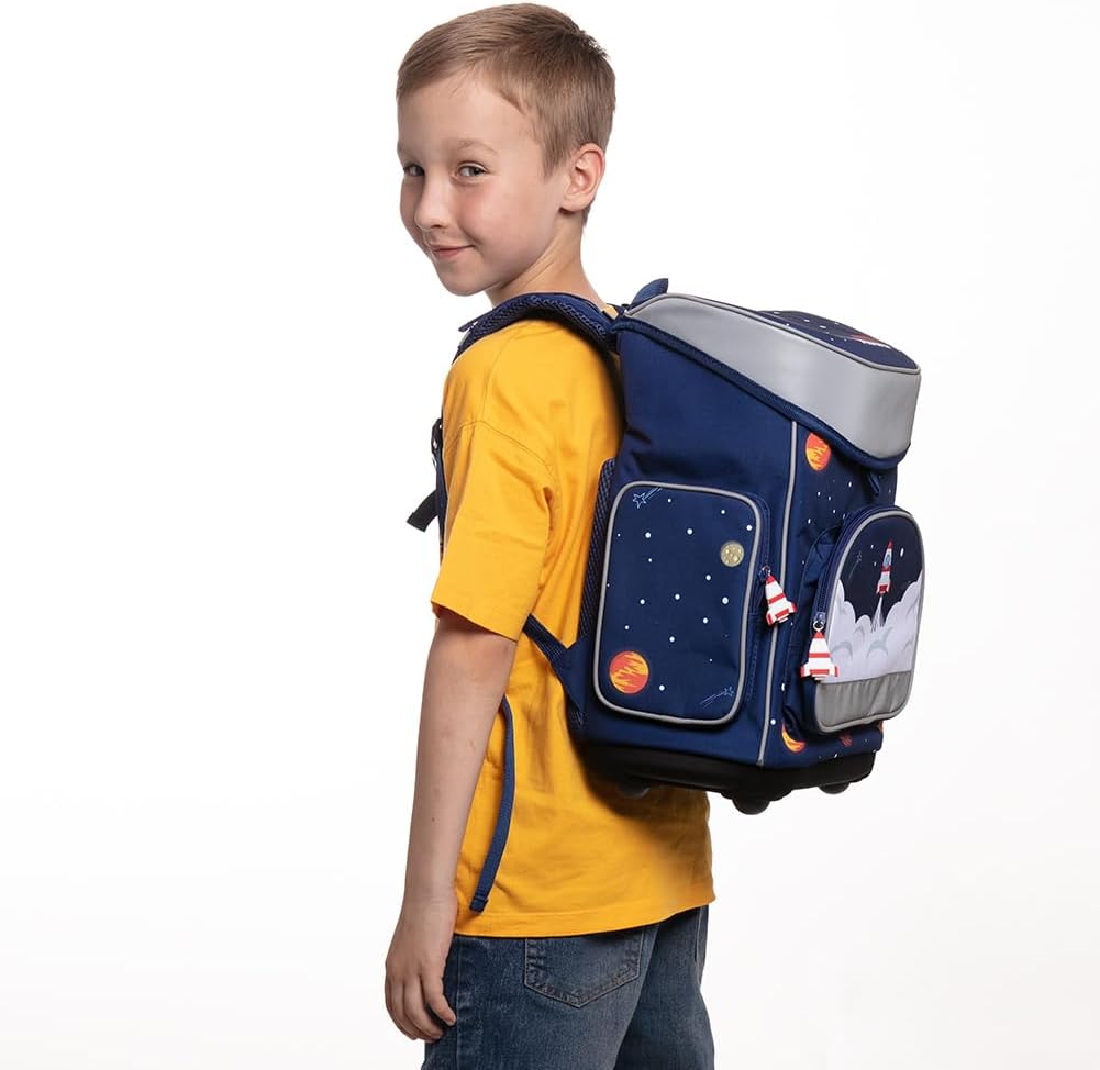 Ergonomisches Schulranzen-Set für Kinder, Weltraum Design