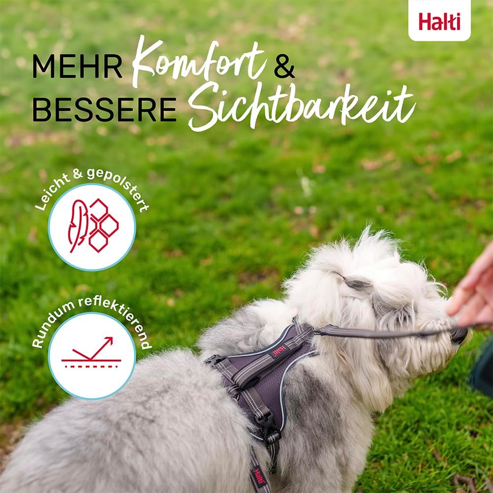 47103A Halti -  Anatomie Hundegeschirr mit Griff, Grau L