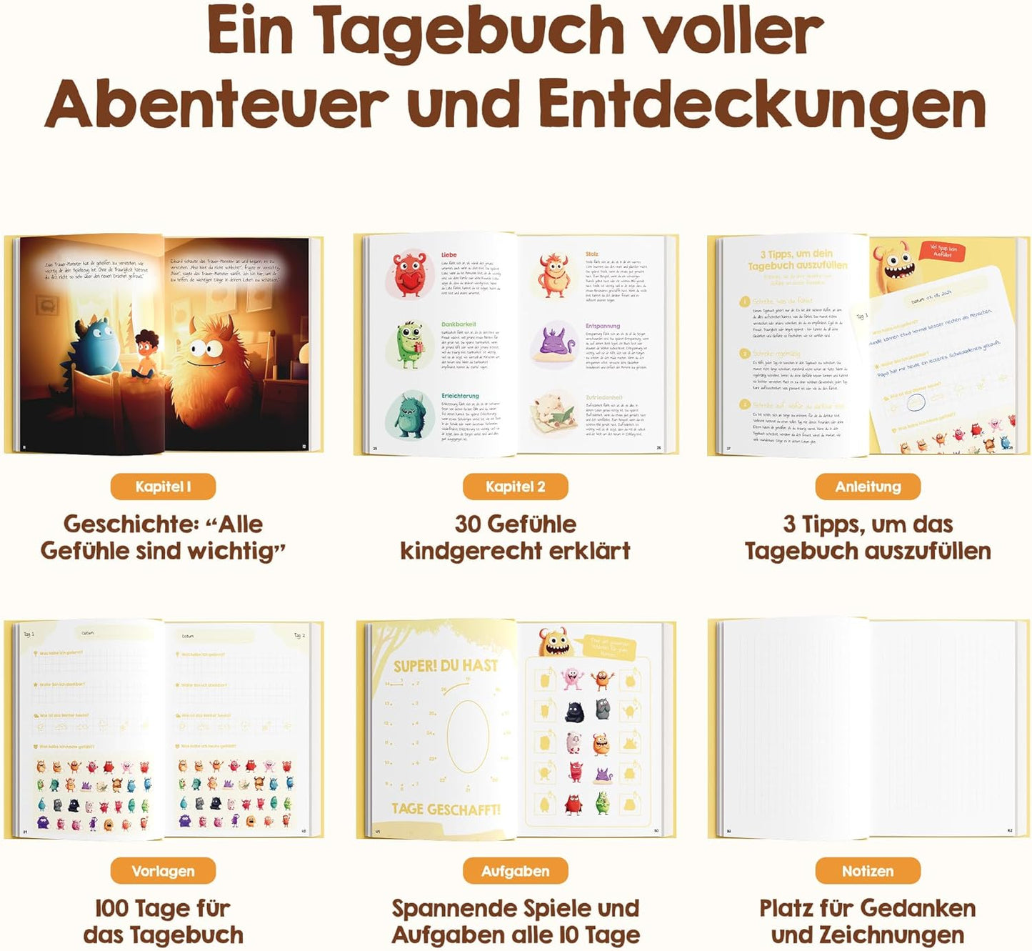Gefühlstagebuch für Kinder, Gelb