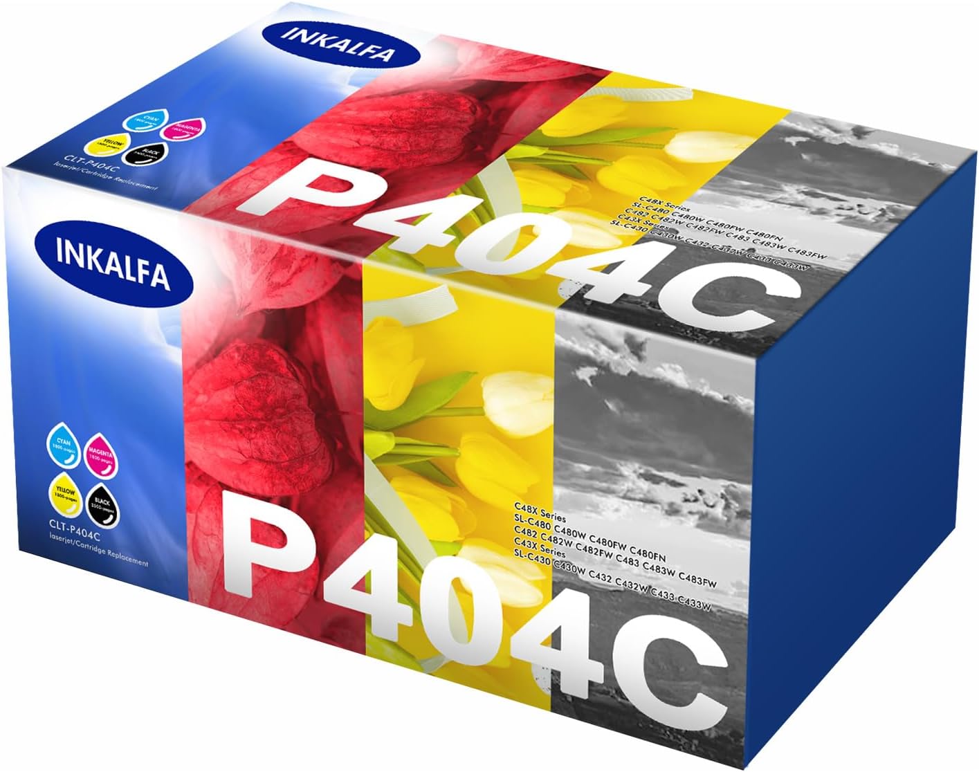Toner-Multipack für Samsung-Drucker (4 Stück), (Schwarz Magenta Cyan Gelb)