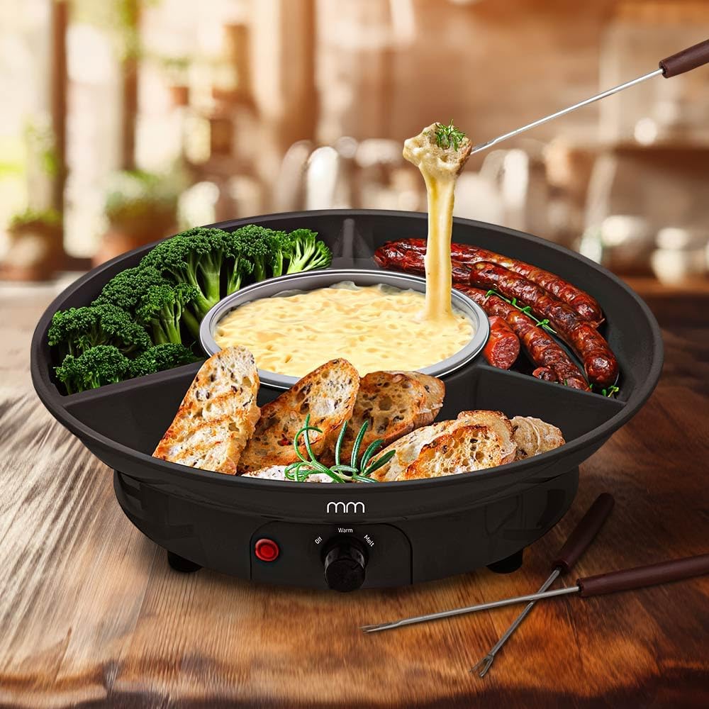 Elektrisches Fondue-Set für Käse & Schokolade