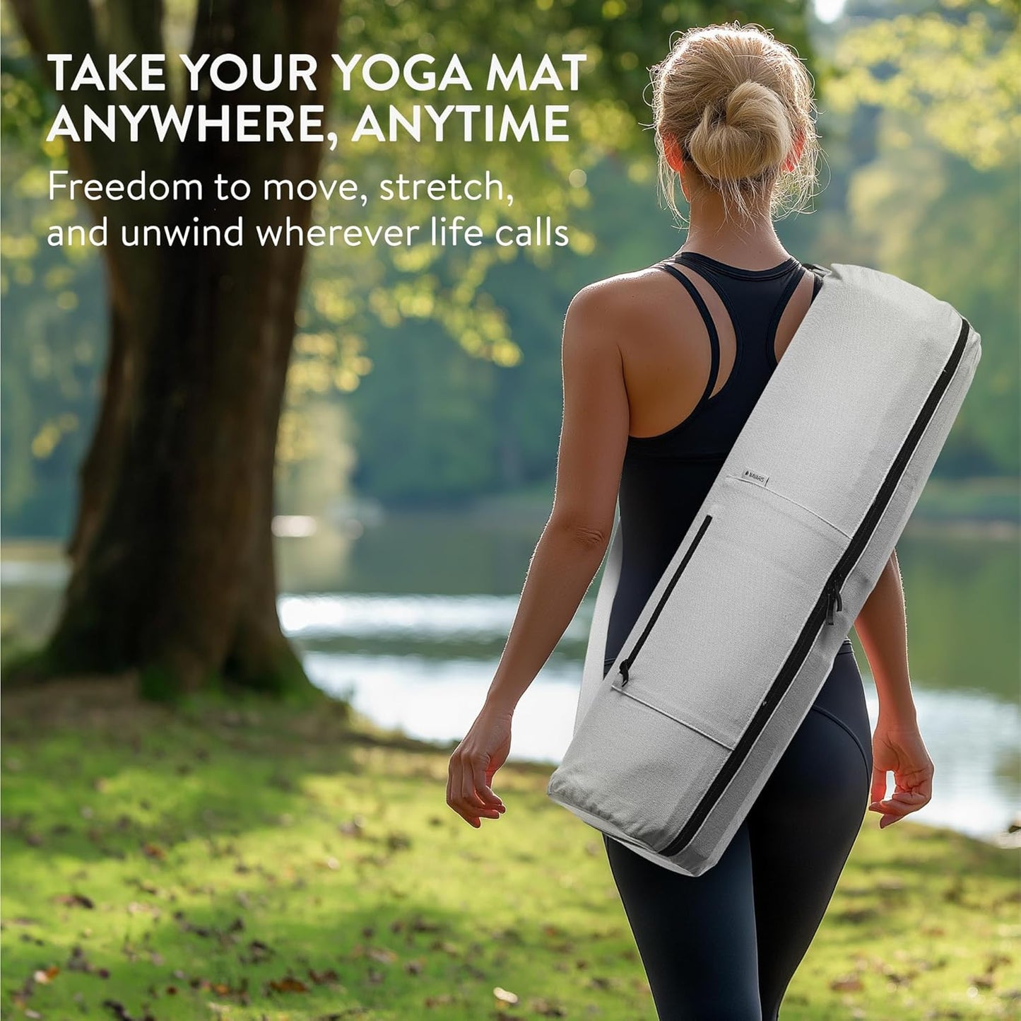 Yogatasche mit verstellbarem Schultergurt, Weiß