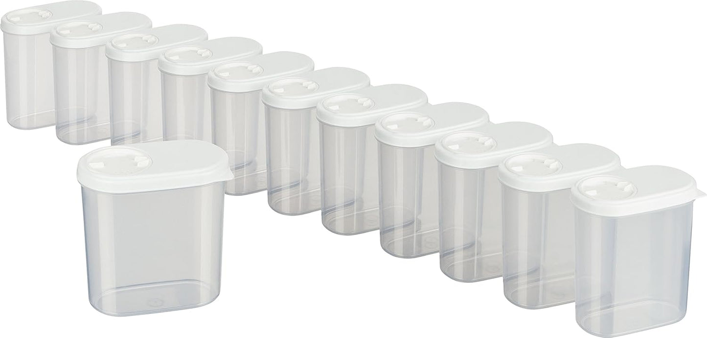 12-teiliges Schüttdosen-Set, spülmaschinenfest, 0,30L (12 Stk) Weiss