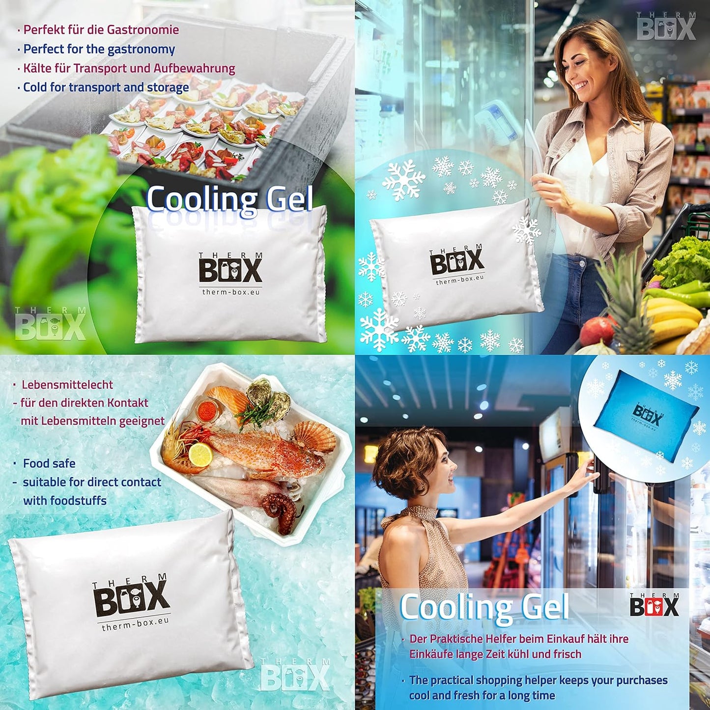 Thermobox mit Kühlakkus, 12L | 2 x Kühlakku | 39x29x17cm