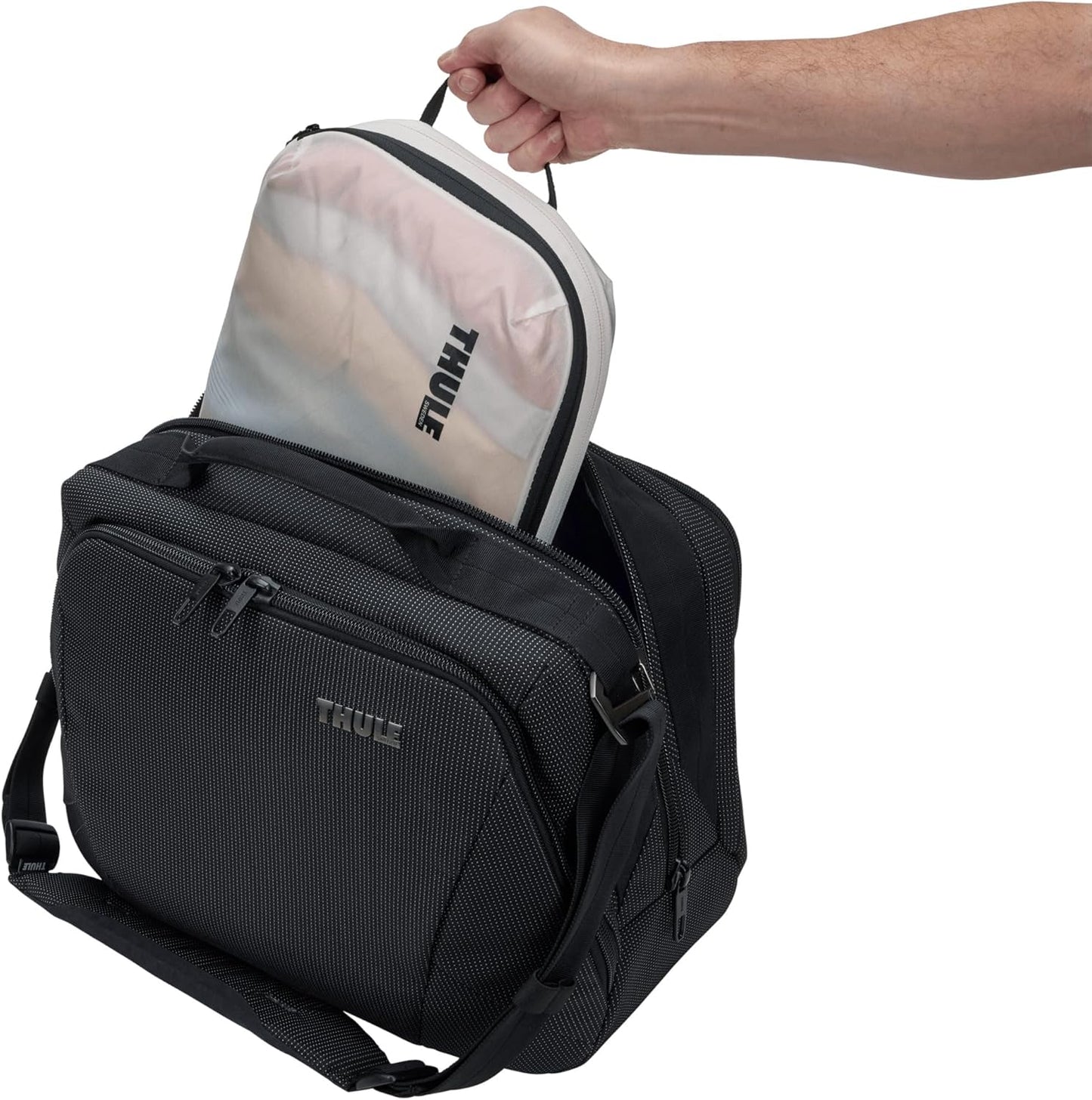 Kompressionspackwürfel für Reisen, Medium Mittelweiss