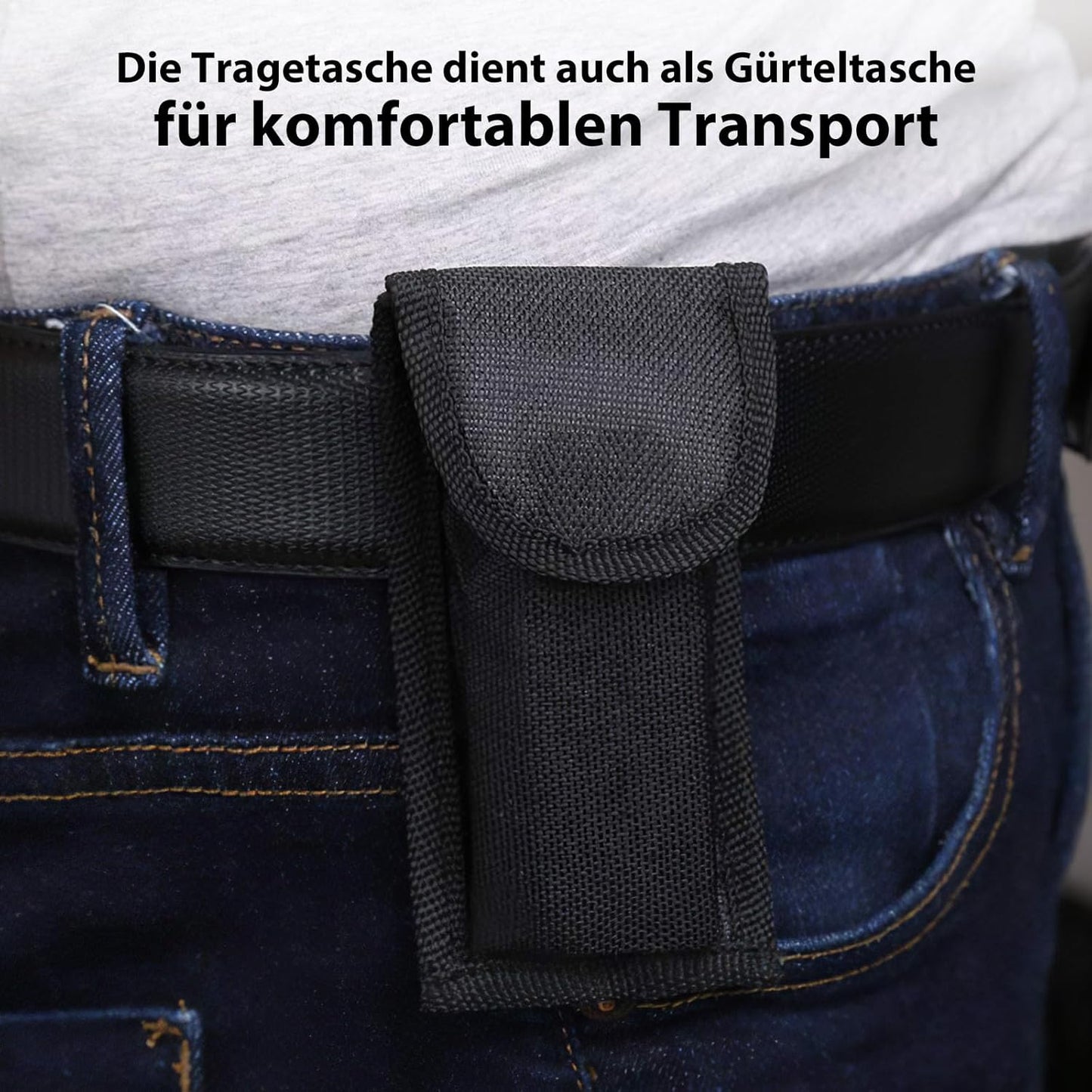 Campingbesteck Set mit Gürteltasche, Grün