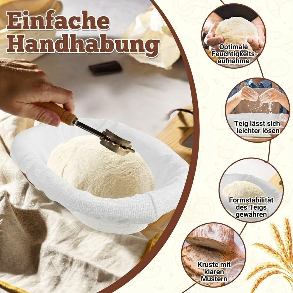 Gärkörbe für Sauerteigbrot, 2 Stück