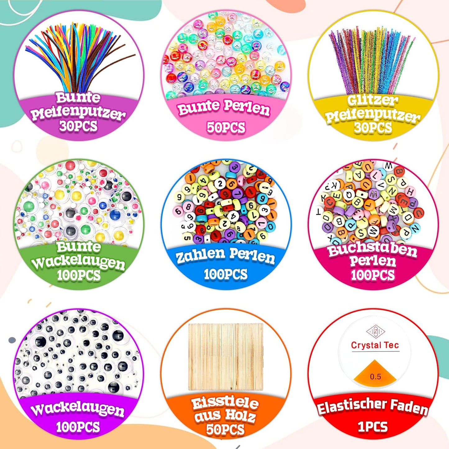 Kinder Bastelbox, Rosa 3000Pcs