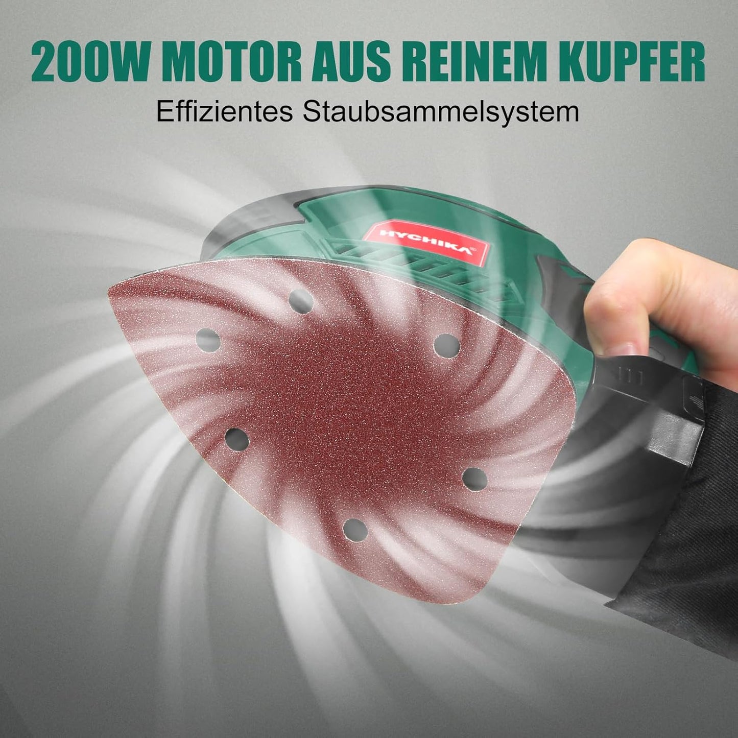 Multischleifer mit 12 Schleifblättern