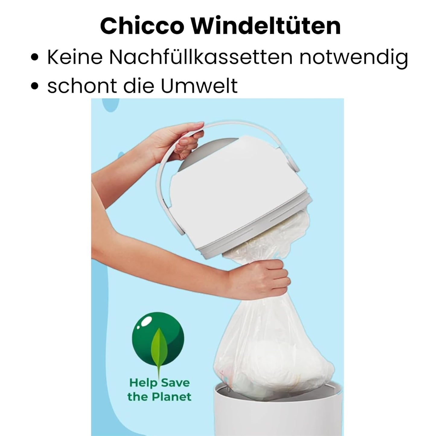Windeleimer Nachfüllkassette (2 Stück) geruchsdicht, 2 Stück