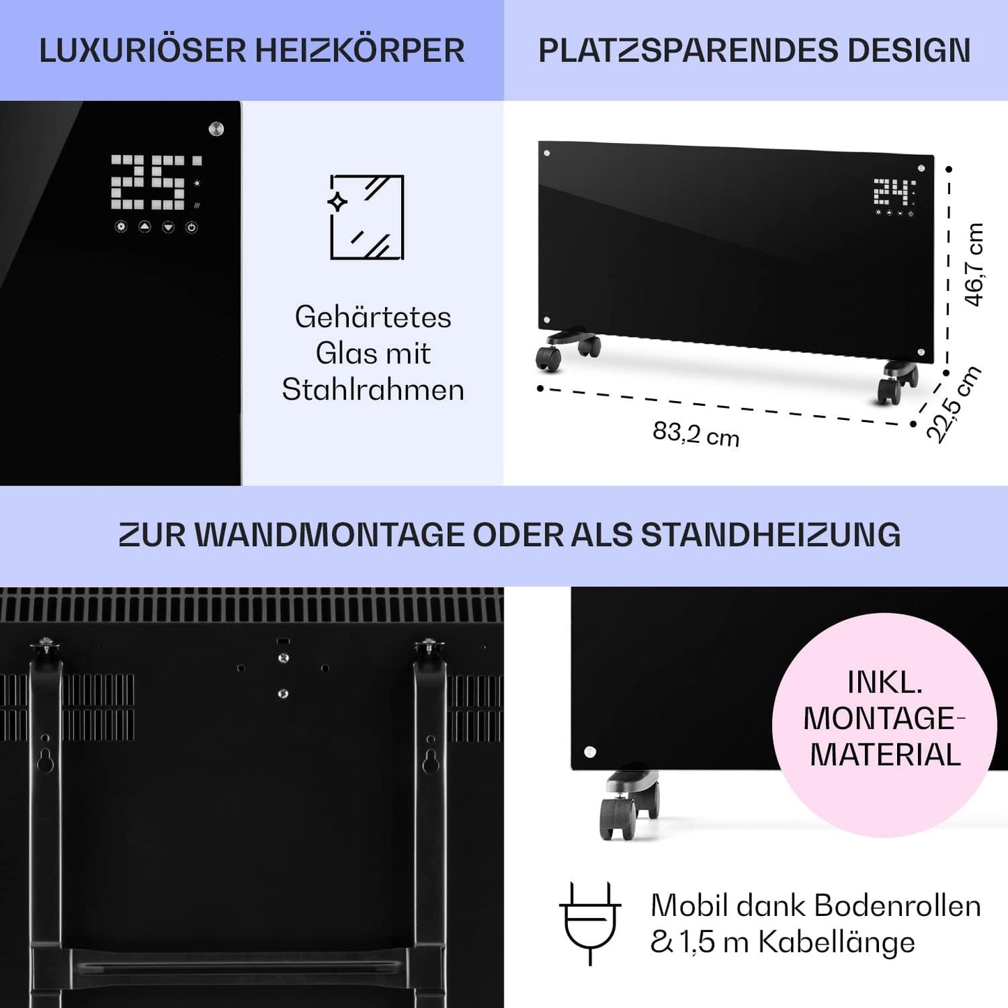 Bornholm Elektroheizung, Schwarz, Bornholm