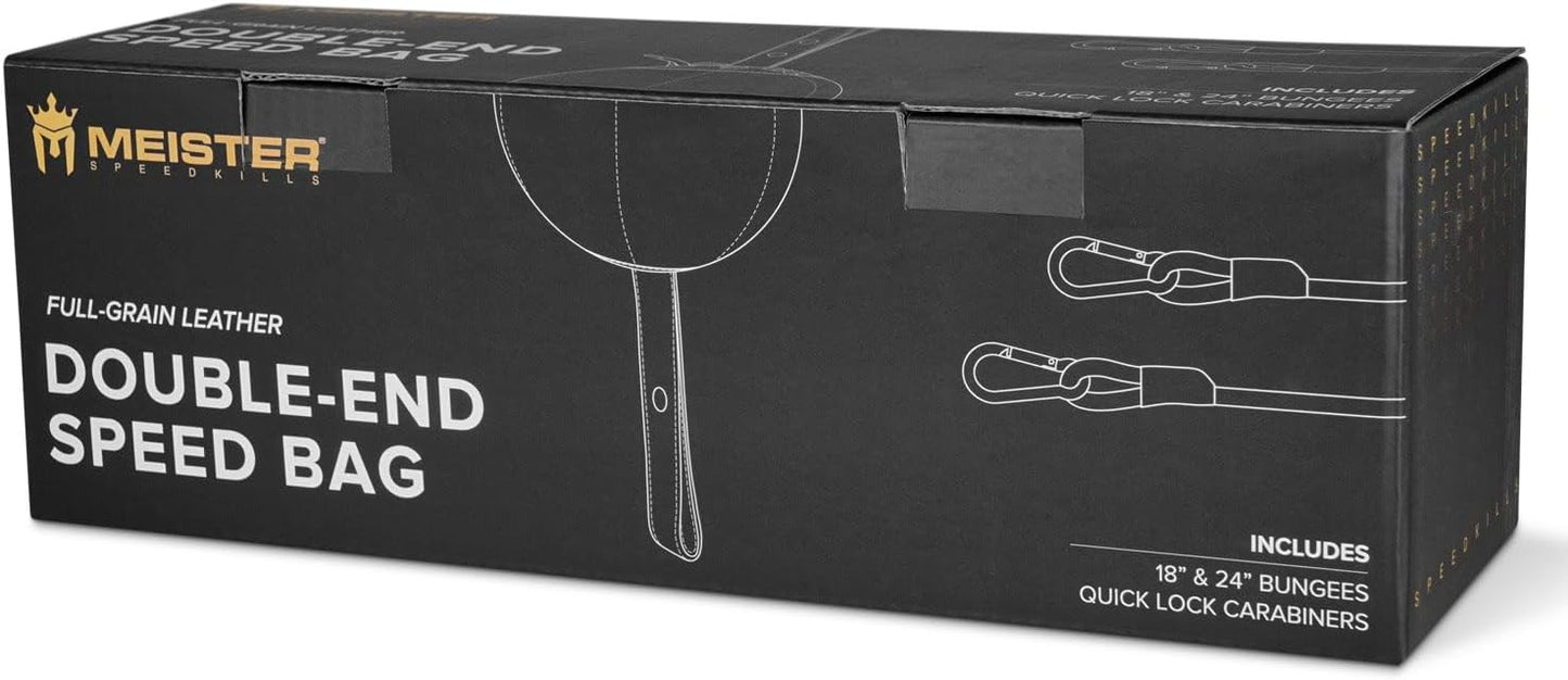 Doppelendige Leder-Speed-Tasche mit Bungees 5", Klein (5" / 12,7 cm)