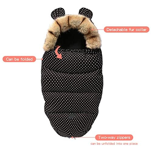 Universal Fusssack für Kinderwagen und Buggy, Schwarz