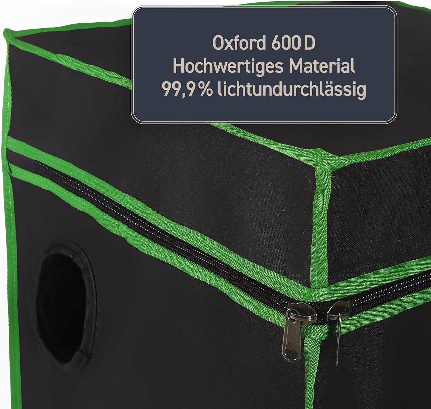 Indoor Grow Zelt für Pflanzen, 60 cm x 60 cm x 120 cm Schwarz / Grün