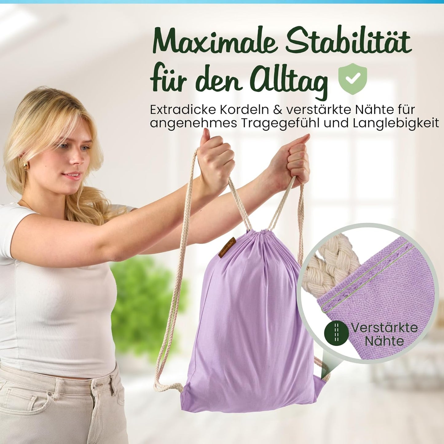 10er-Set Turnbeutel, Pastell Lavender