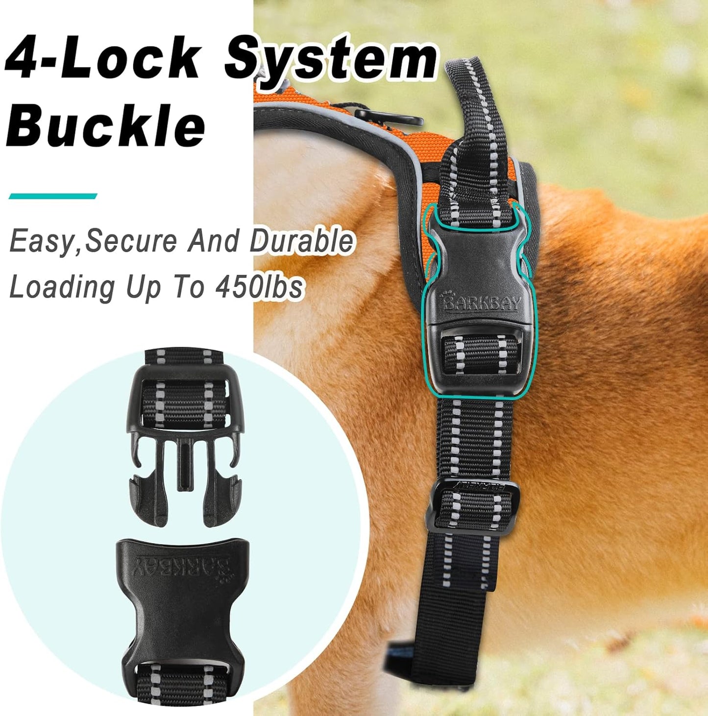 No Pull Hundegeschirr mit Frontclip und Kontrolle, Small, Orange/Abendrot im Zickzackmuster (Sunset Chevron)