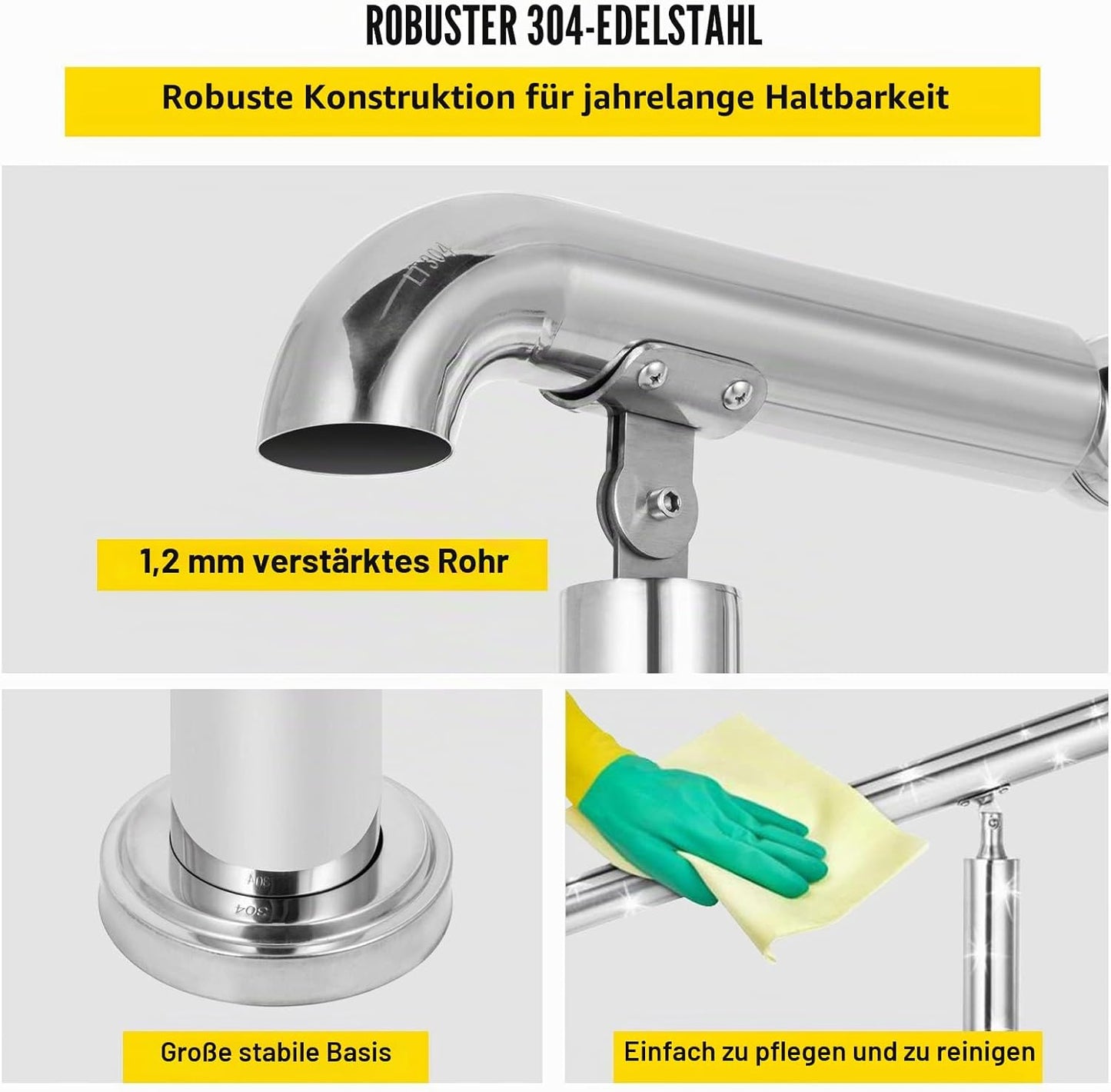 Handlauf für 5 Stufen mit verstellbarem Winkel, 5 Step