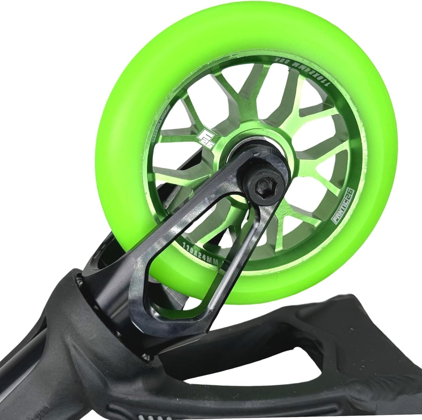 Spy7 Stunt Scooter Rolle, Grün/Pu Grün