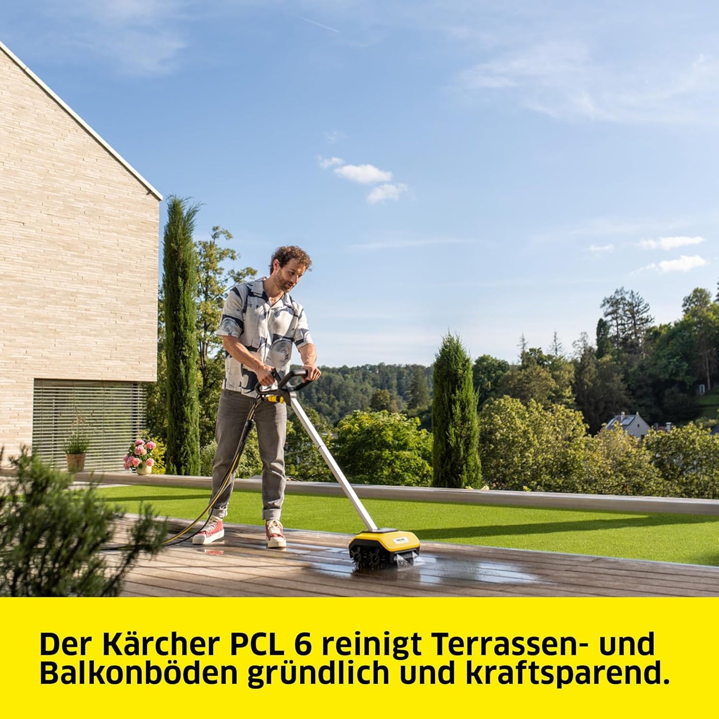 Terrassenreiniger PCL 6 für Holz und Kunststoff, 4 Walzen kabelgebunden