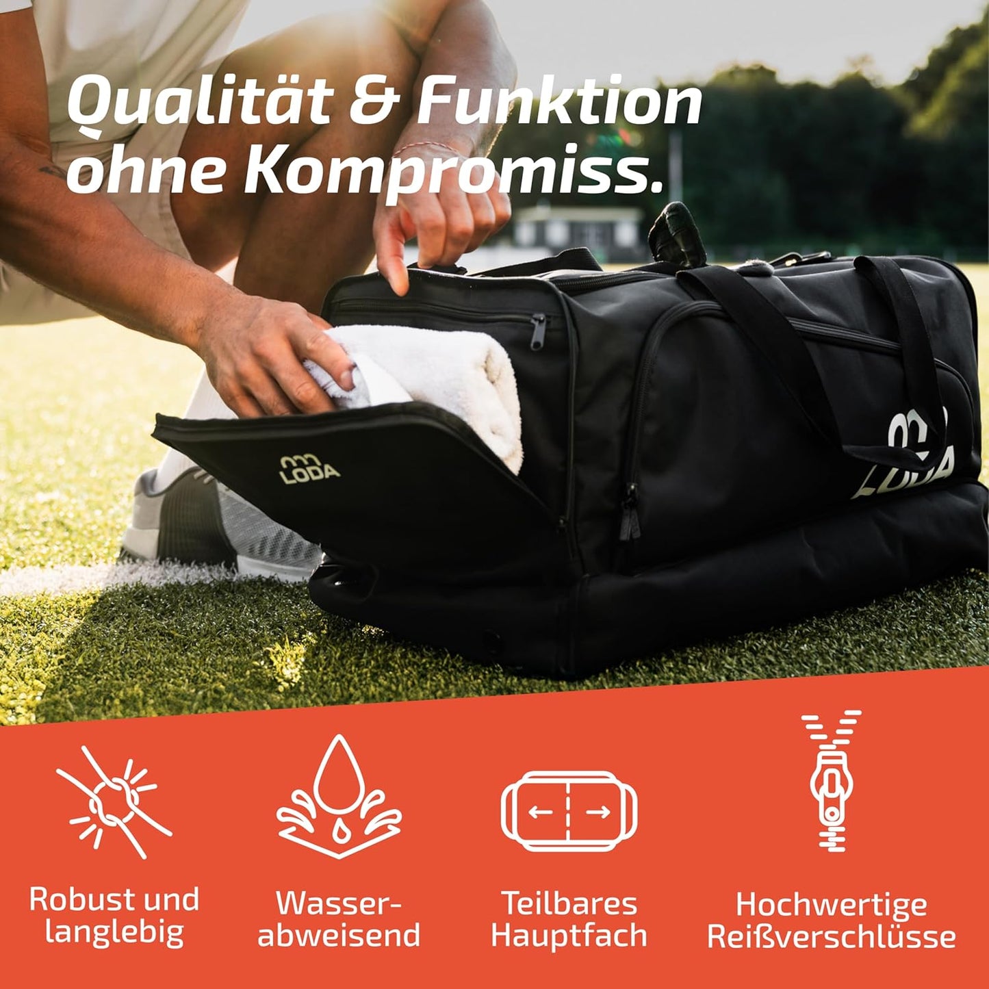 Multifunktions-Sporttasche mit Rucksackfunktion, 48L
