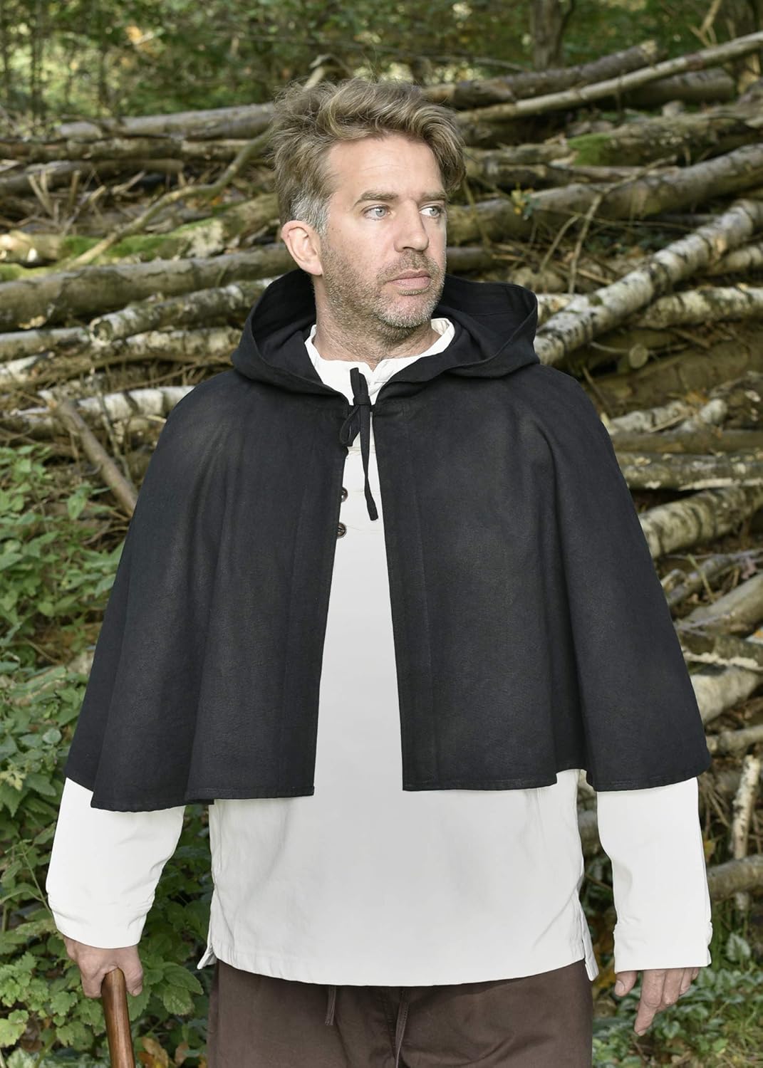 Oberteil für Mittelalter oder Wikinger Kostüme, Schwarz