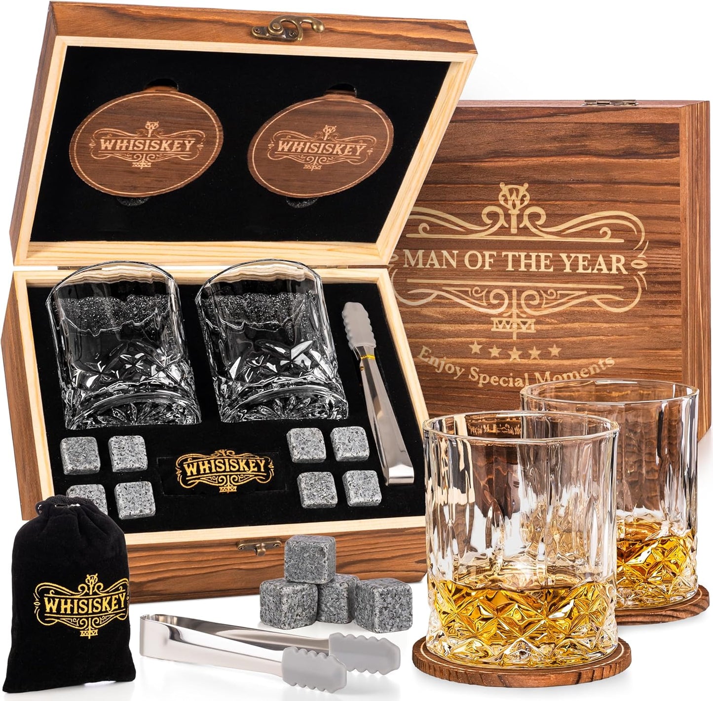 Whisky Gläser Set, MAN OF THE YEAR