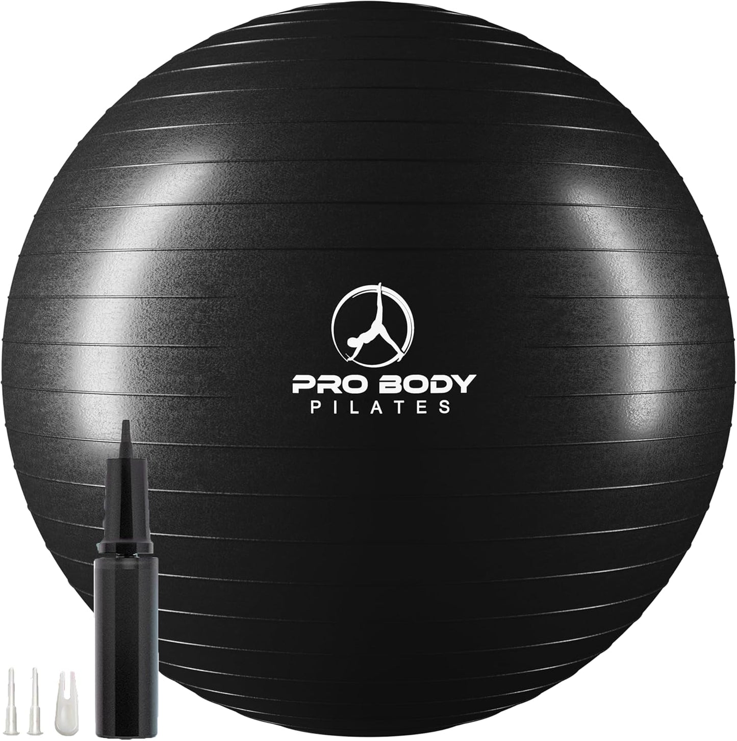 Pilates- und Gymnastikball, Schwarz 65 cm