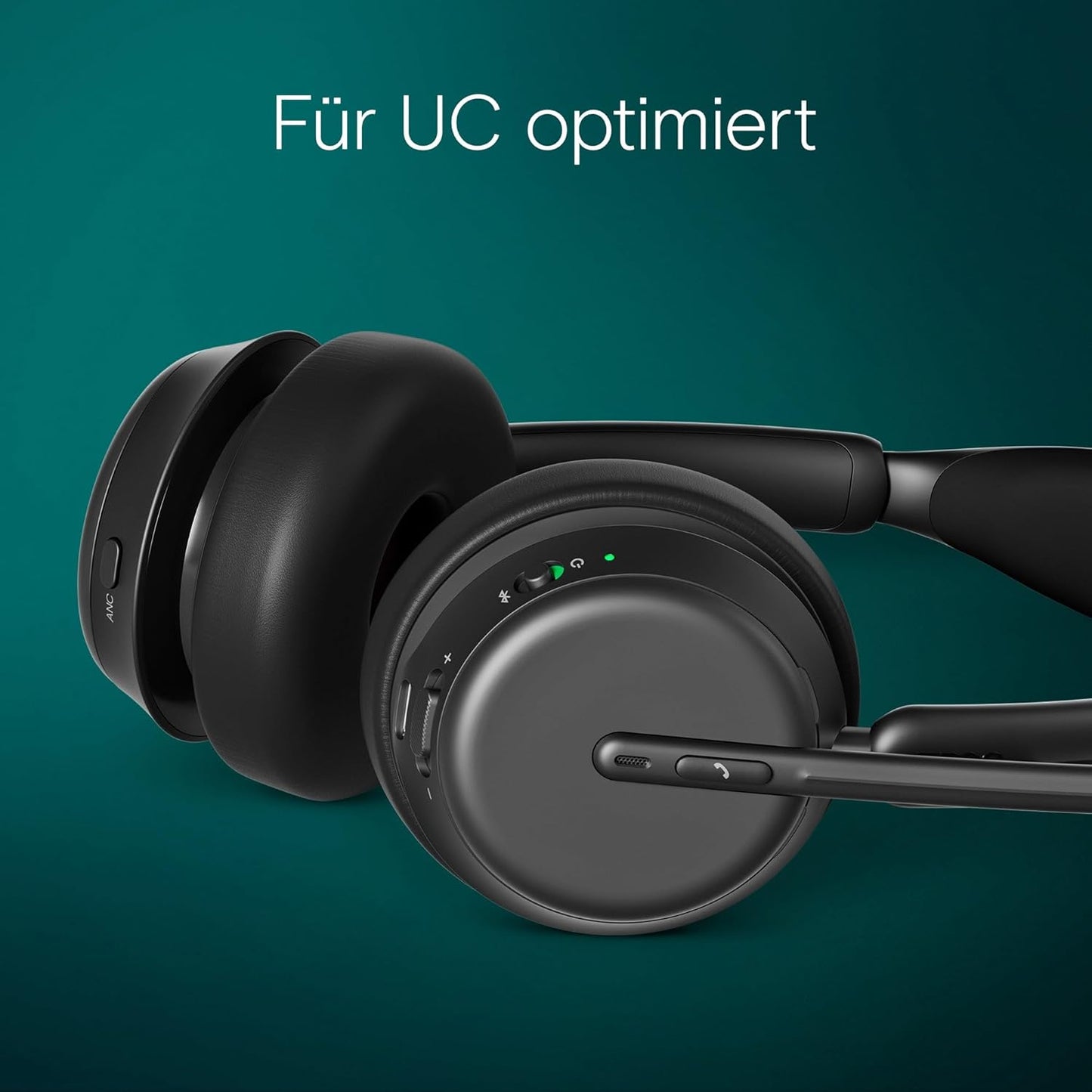 PACT 1060 ANC Stereo Bluetooth Headset, Bluetooth and adaptive ANC